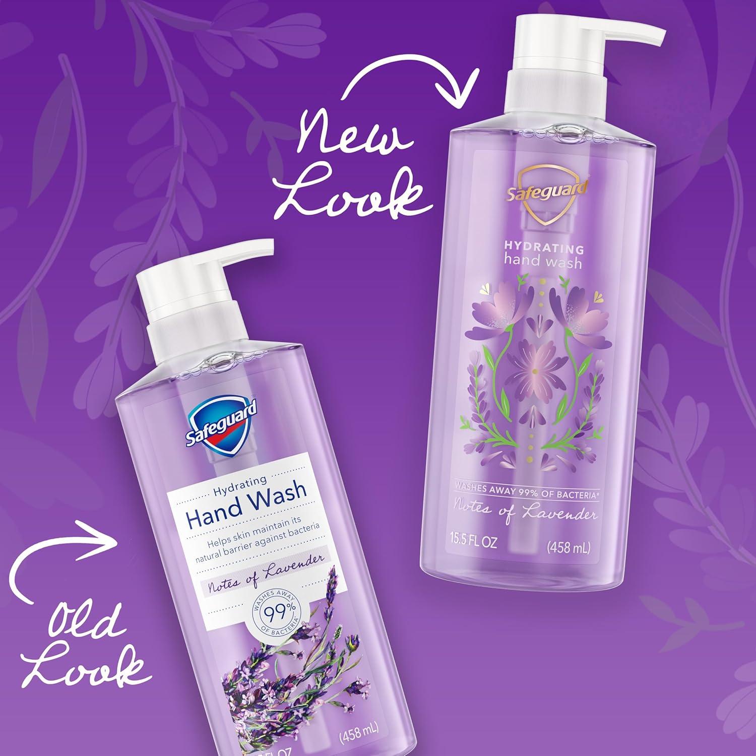 Jabón Líquido para Manos Safeguard Lavanda 4x15.5oz Hidratante