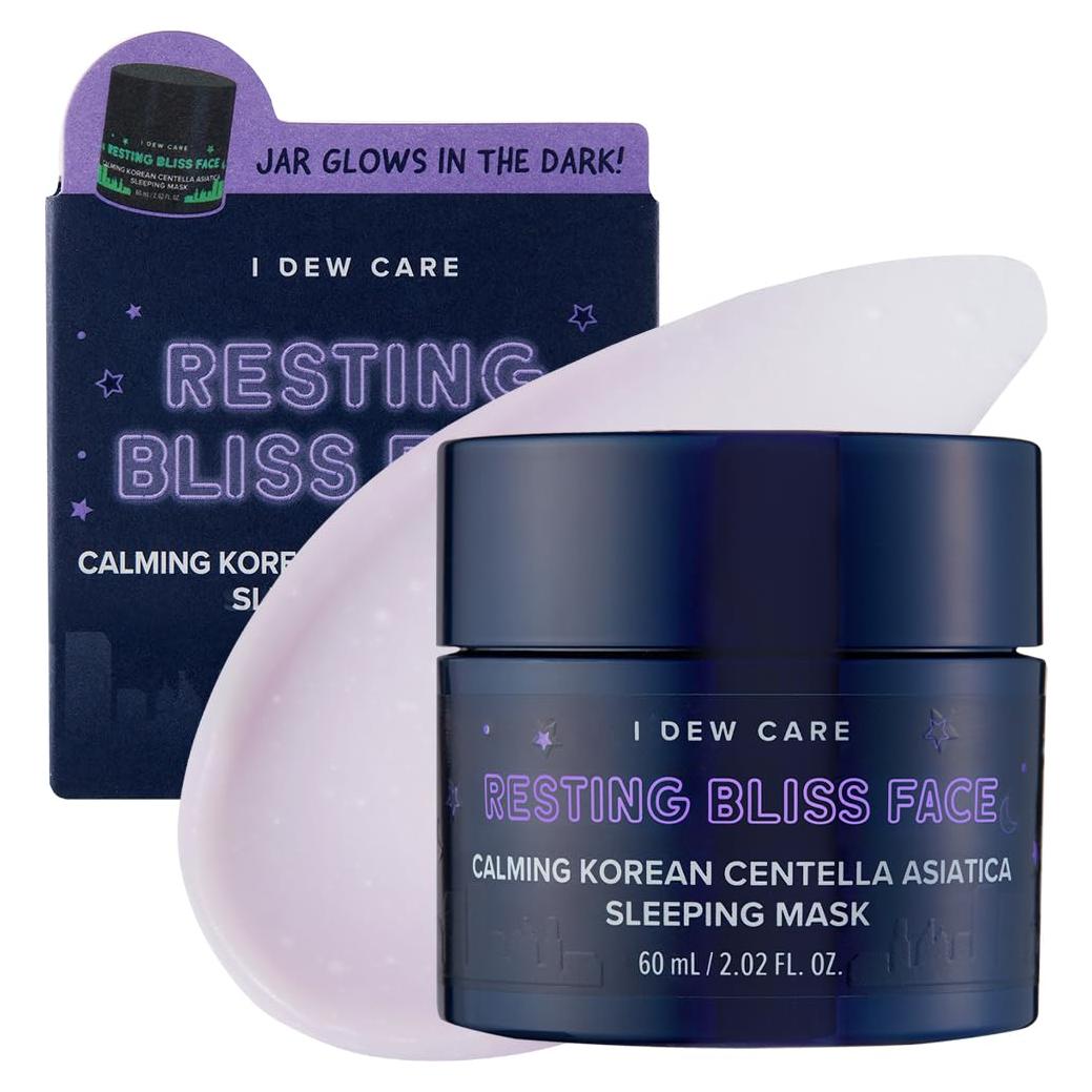I DEW CARE Night Sleeping Mask - Resting Bliss Face | Calming Overnight Mask for Soothing & Balanced Skin, Korean Skincare for a Calm, Radiant Complexion, 2.02 FL Oz (60 ml)