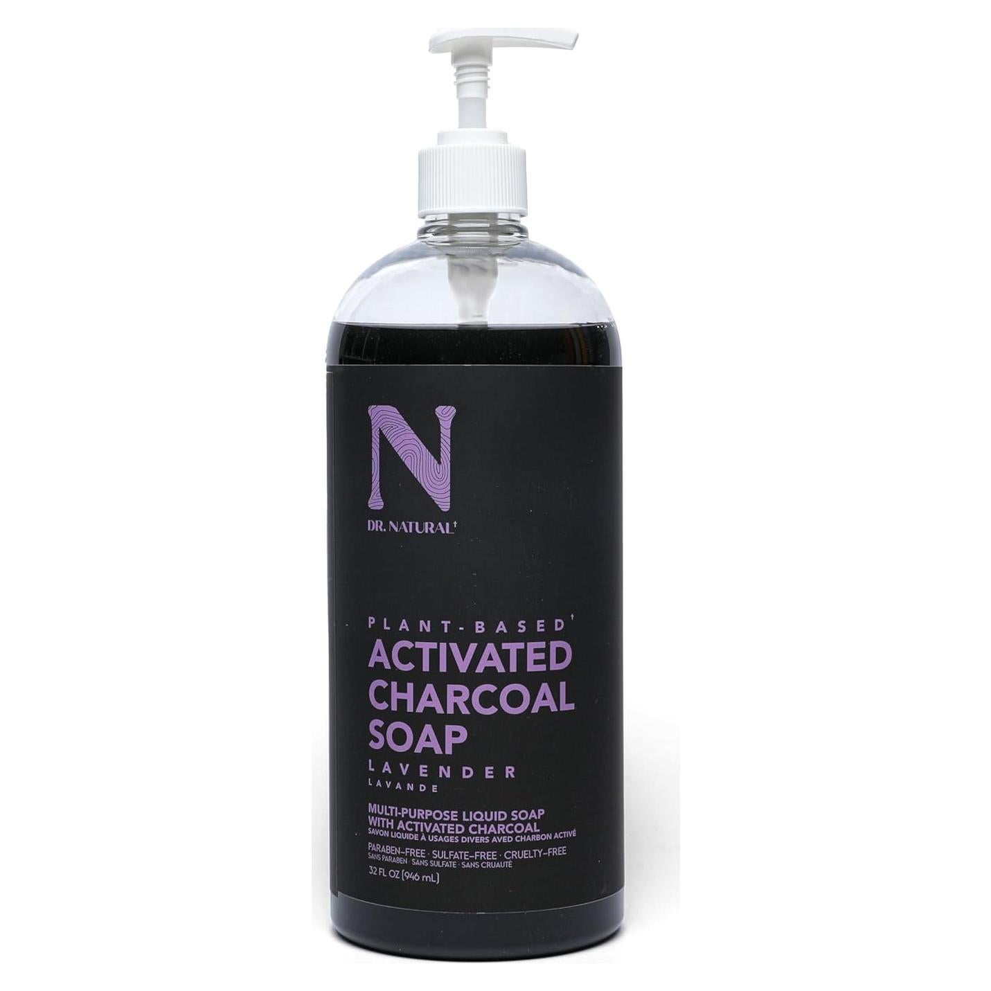Jabón Líquido Dr. Natural Carbón Activado 0.95L Lavanda