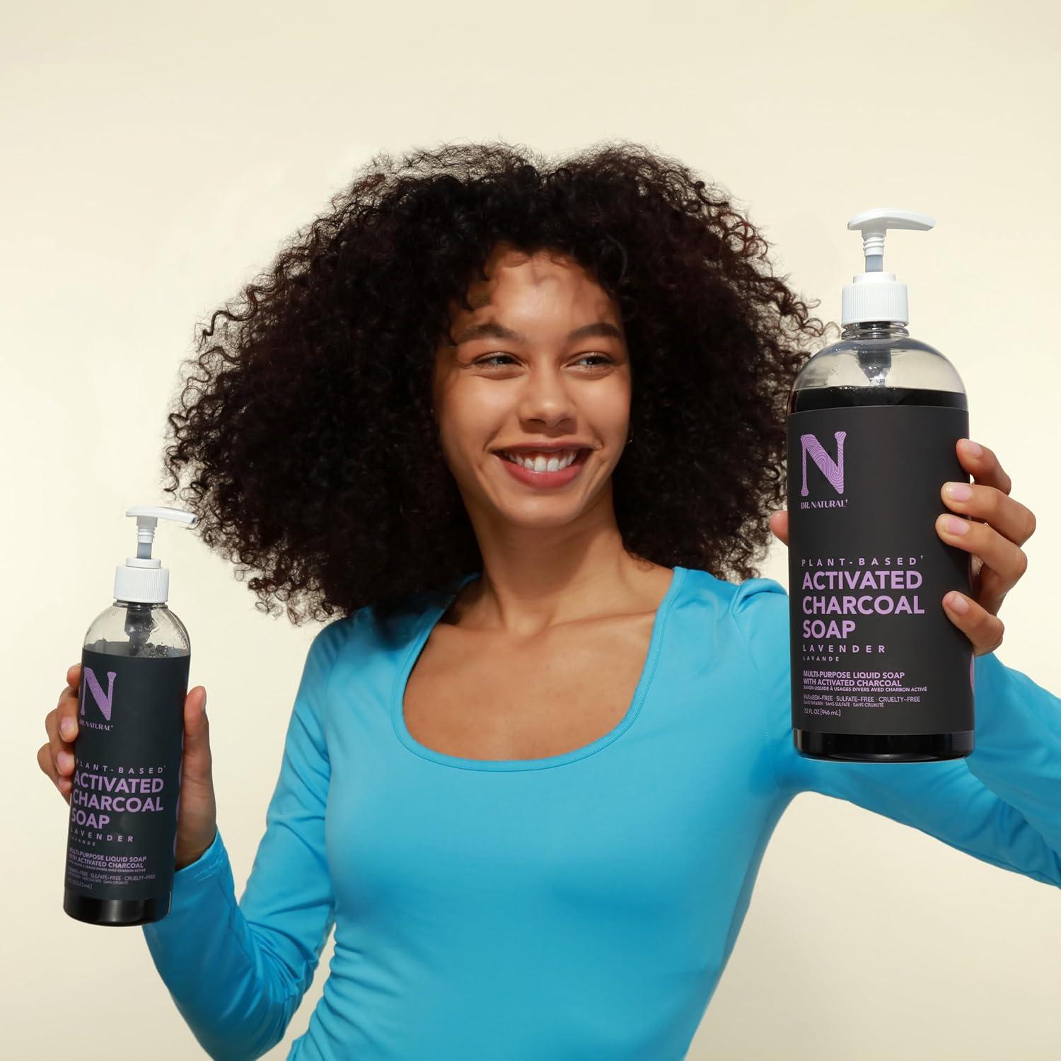 Jabón Líquido Dr. Natural Carbón Activado 0.95L Lavanda