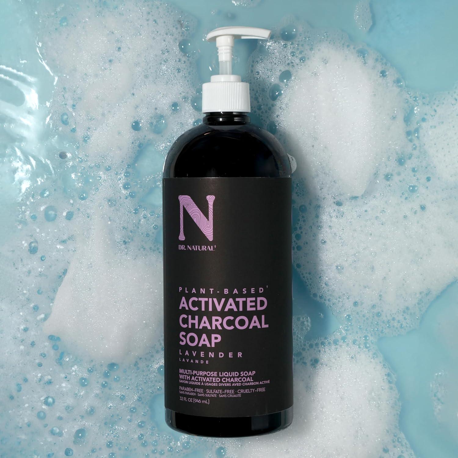 Jabón Líquido Dr. Natural Carbón Activado 0.95L Lavanda