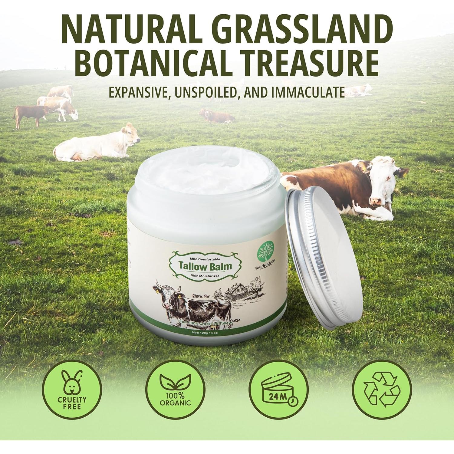 Bálsamo de Sebo de Res NourishQuest 113g Hidratante Natural