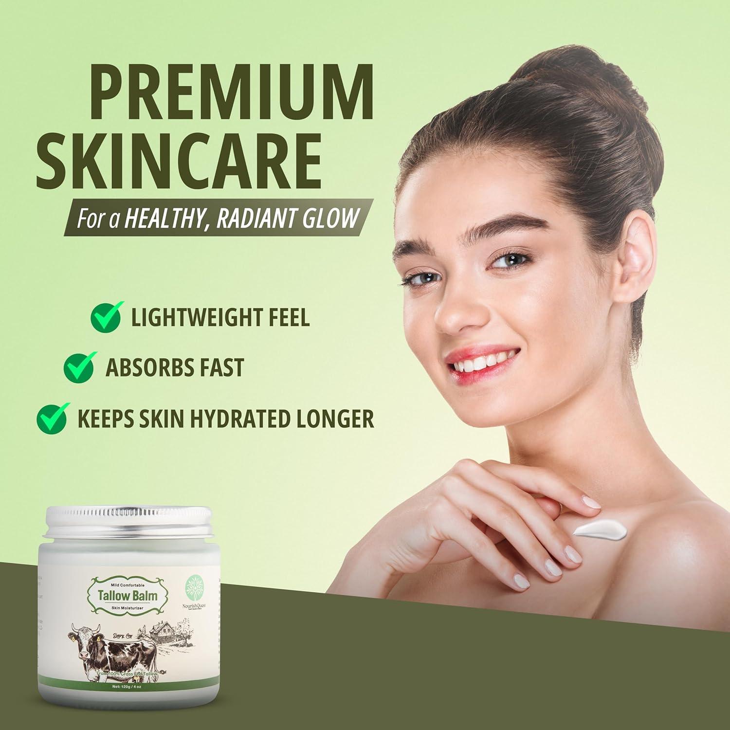 Bálsamo de Sebo de Res NourishQuest 113g Hidratante Natural