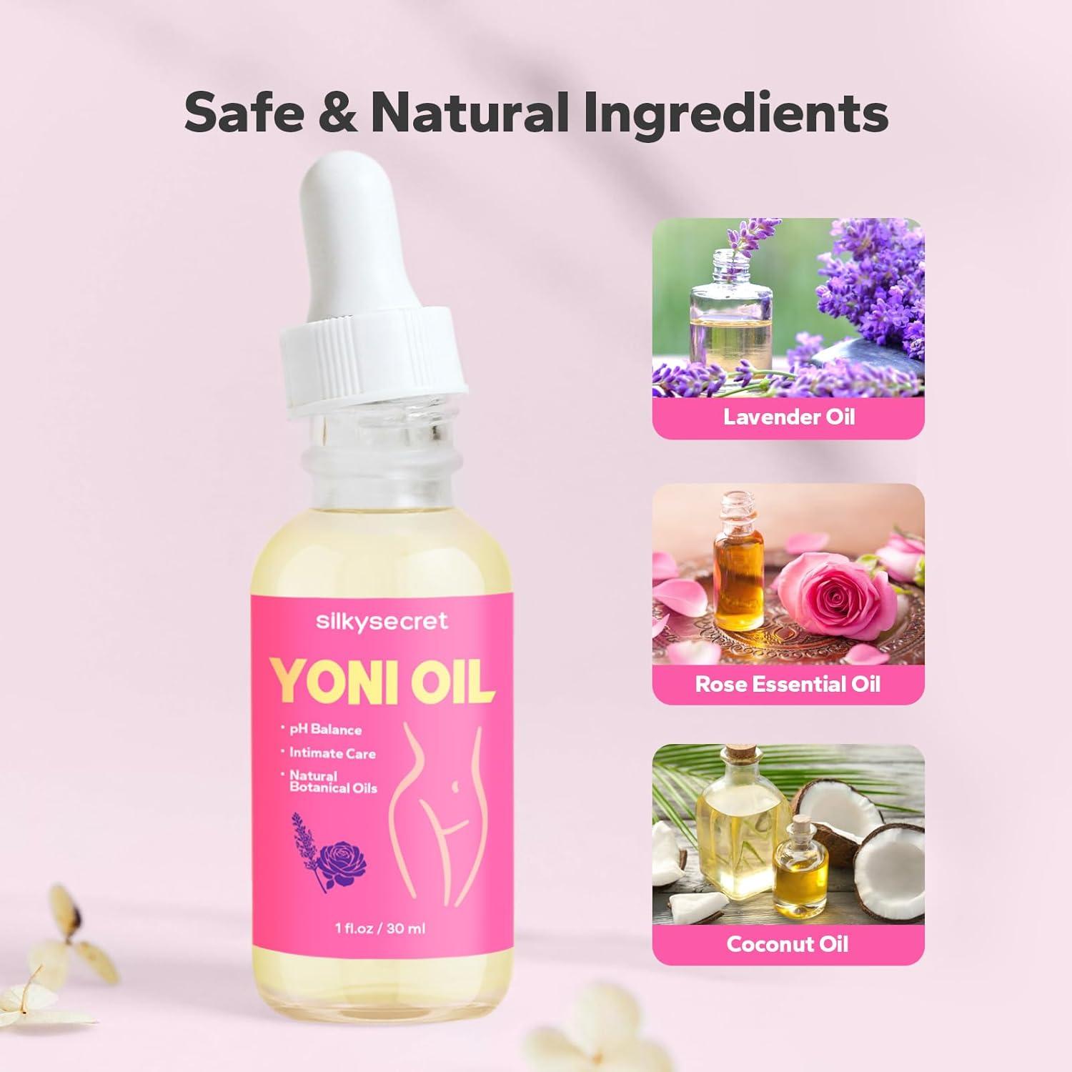 Aceite Yoni SilkySecret 60ml - Cuidado Íntimo Rosa y Lavanda