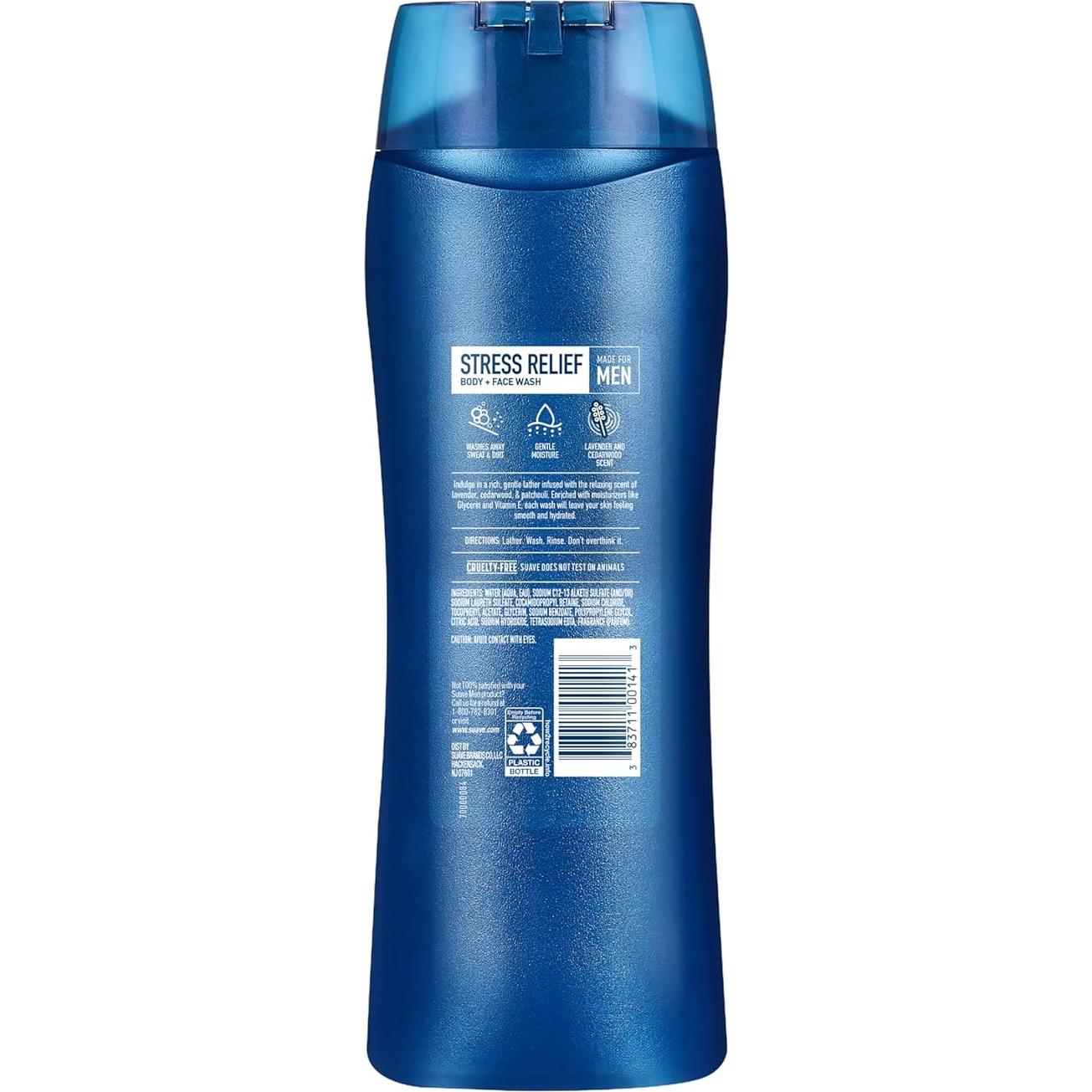 Gel de Ducha y Cara Suave para Hombres 510ml - Alivio Estrés