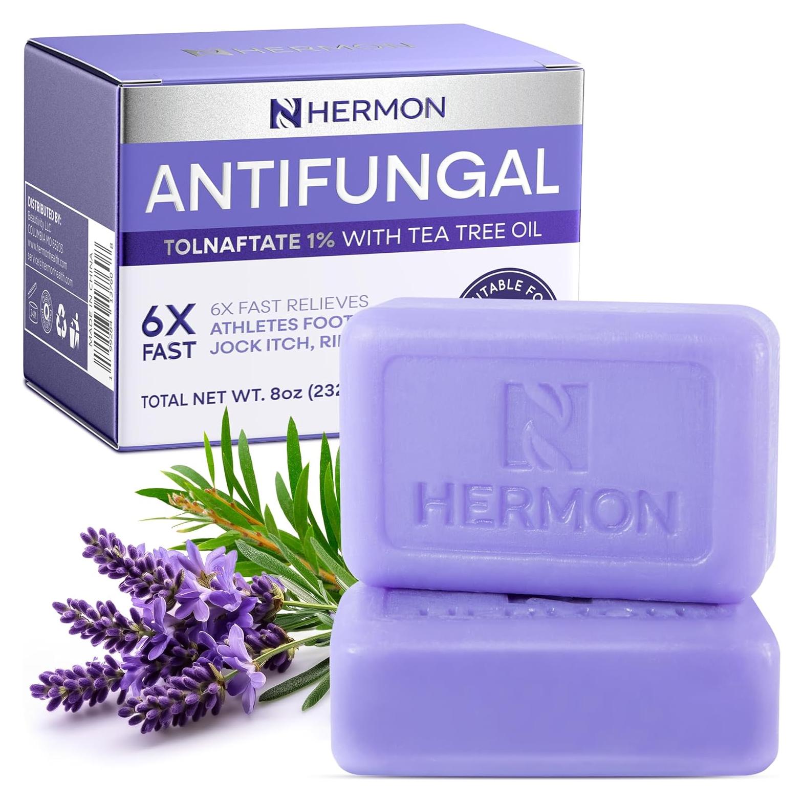 Jabón Antifúngico Hermon con Aceite de Árbol de Té 322g