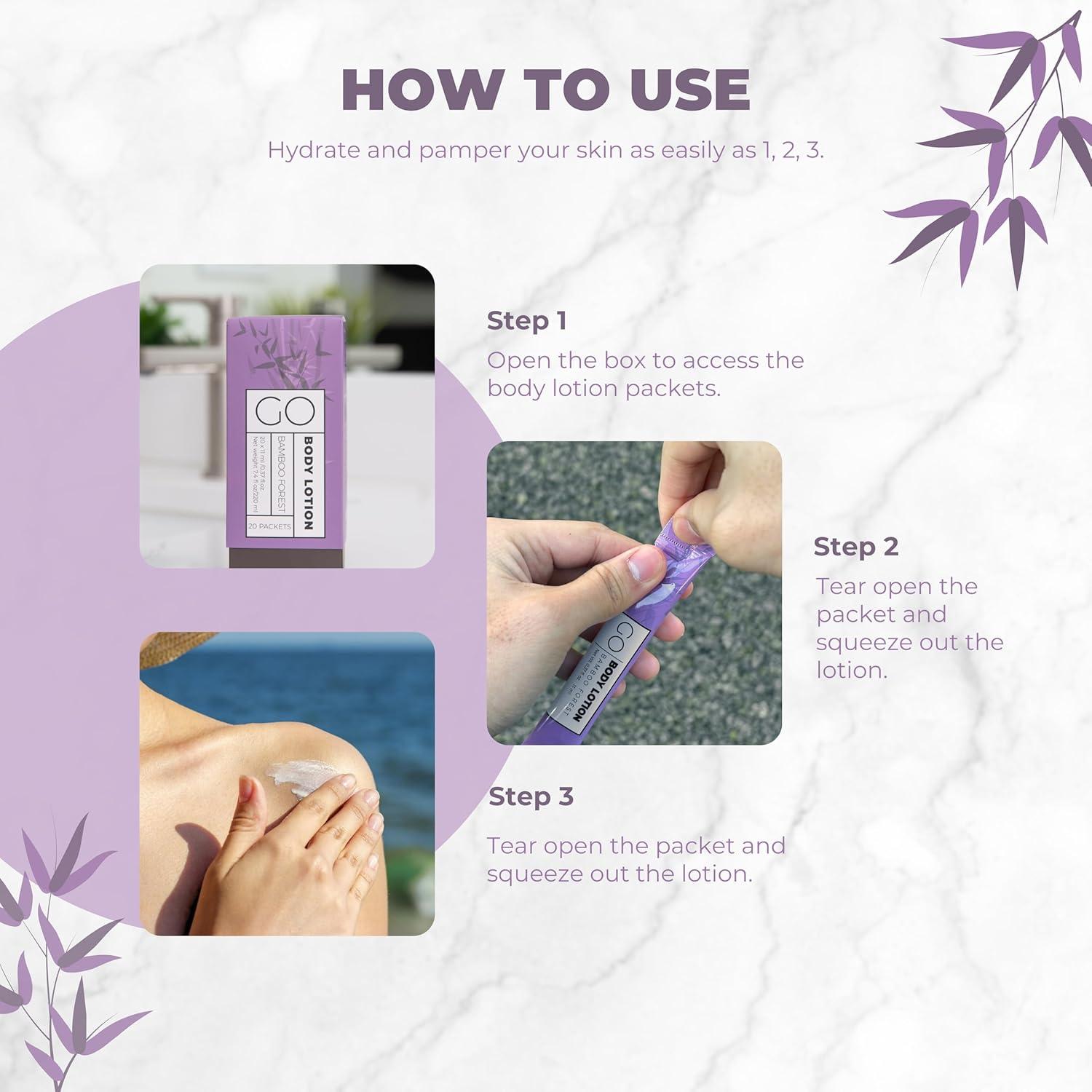 Loción Corporal Go Essentials 10.4 ml - Paquete de 20 Unidades