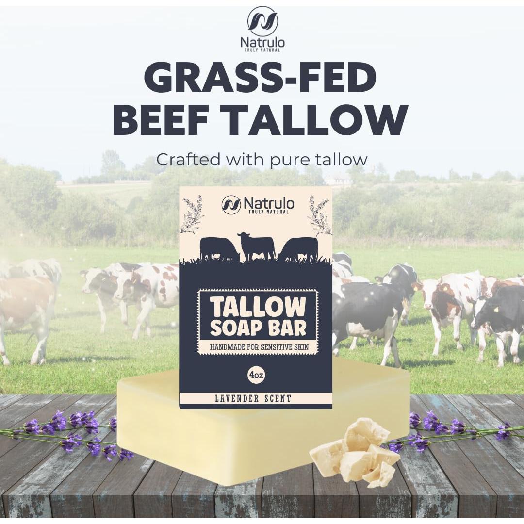 Jabón Natural de Grasa de Res Natrulo 116g - Hidratante para Piel Seca
