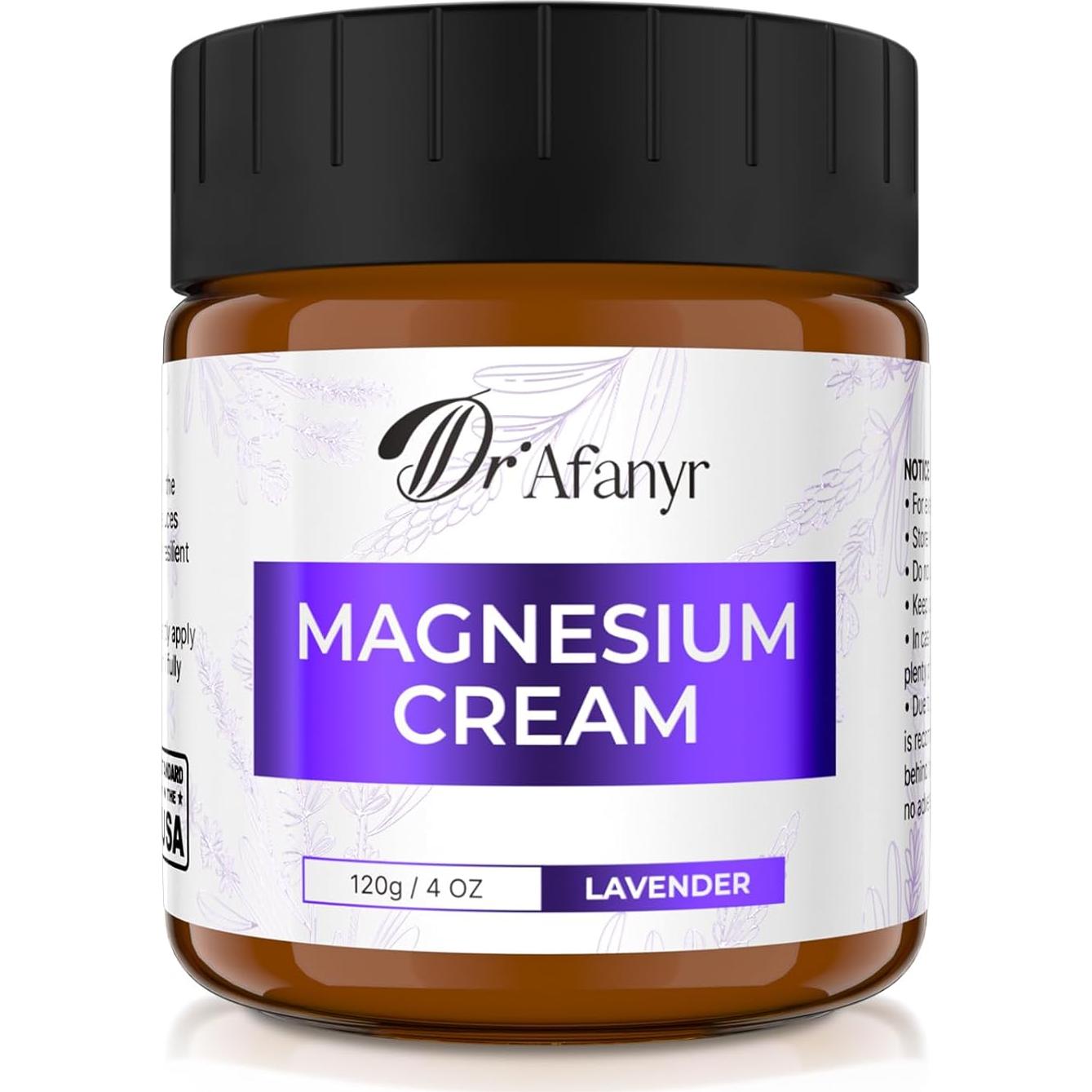 Crema de Magnesio de Lavanda Dr.Afanyr 113.4g - Relajación Muscular