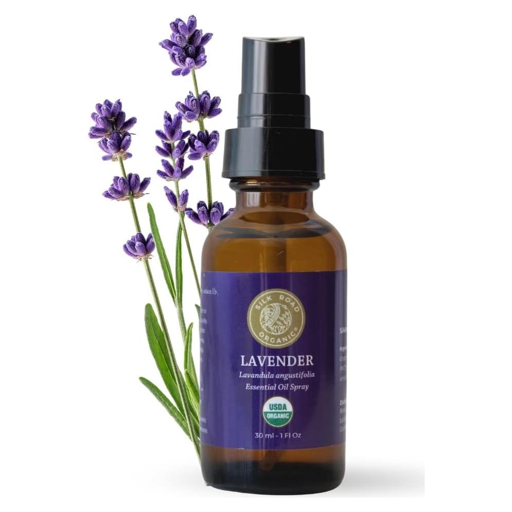 Spray de Aceite Esencial de Lavanda Orgánica Silk Road 29.57 ml