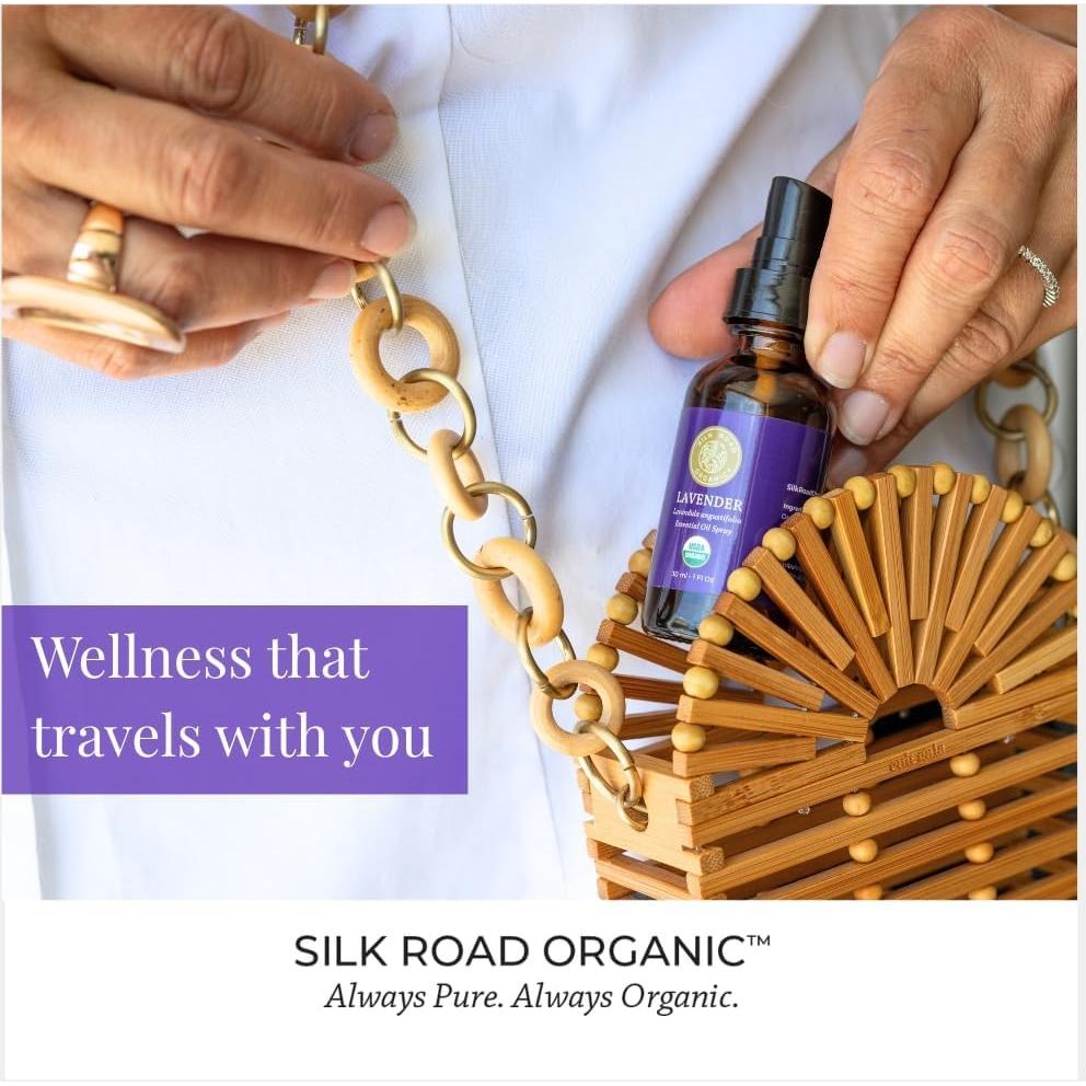 Spray de Aceite Esencial de Lavanda Orgánica Silk Road 29.57 ml