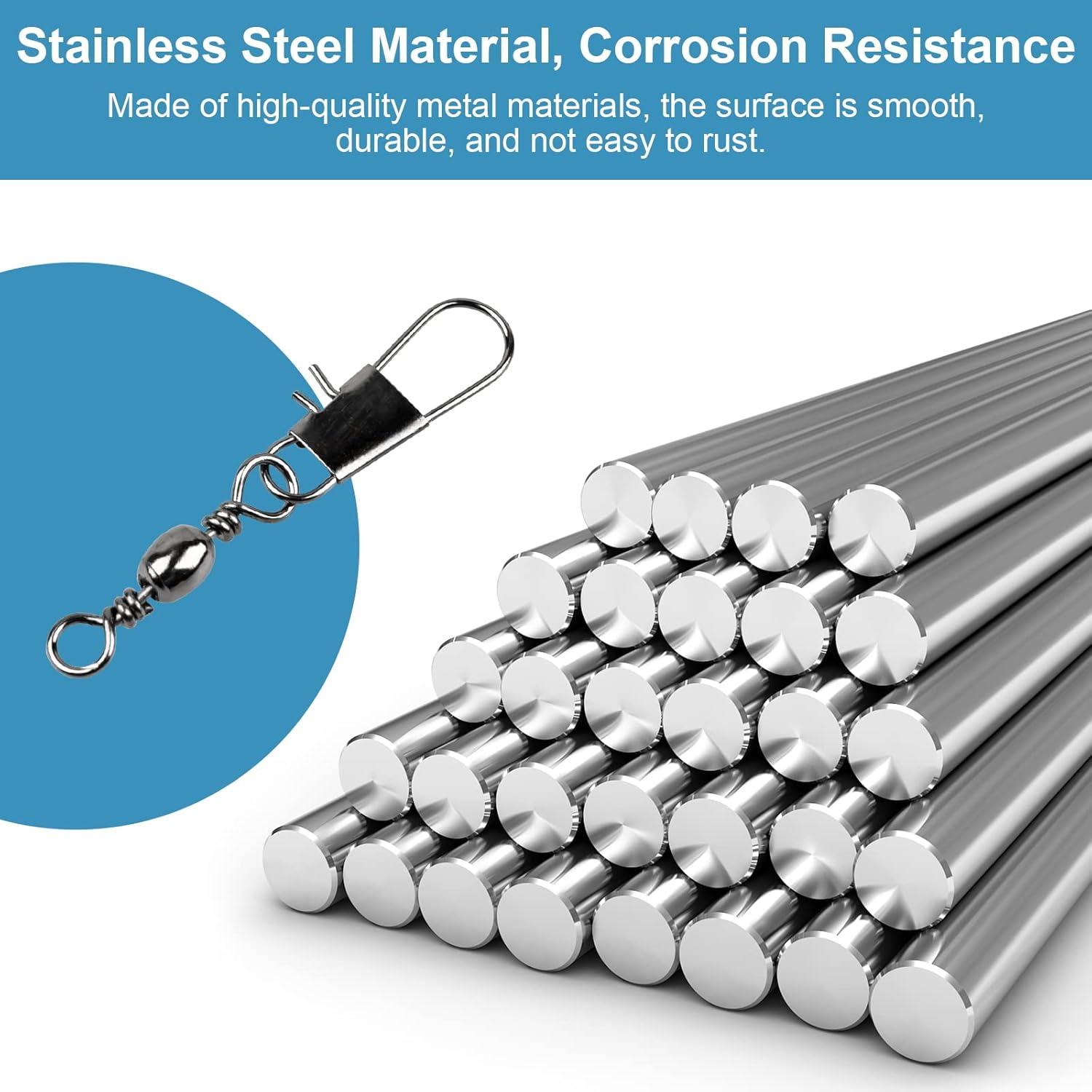 ReeMoo 200PCS Rodillos Giratorios de Pesca con Conectores