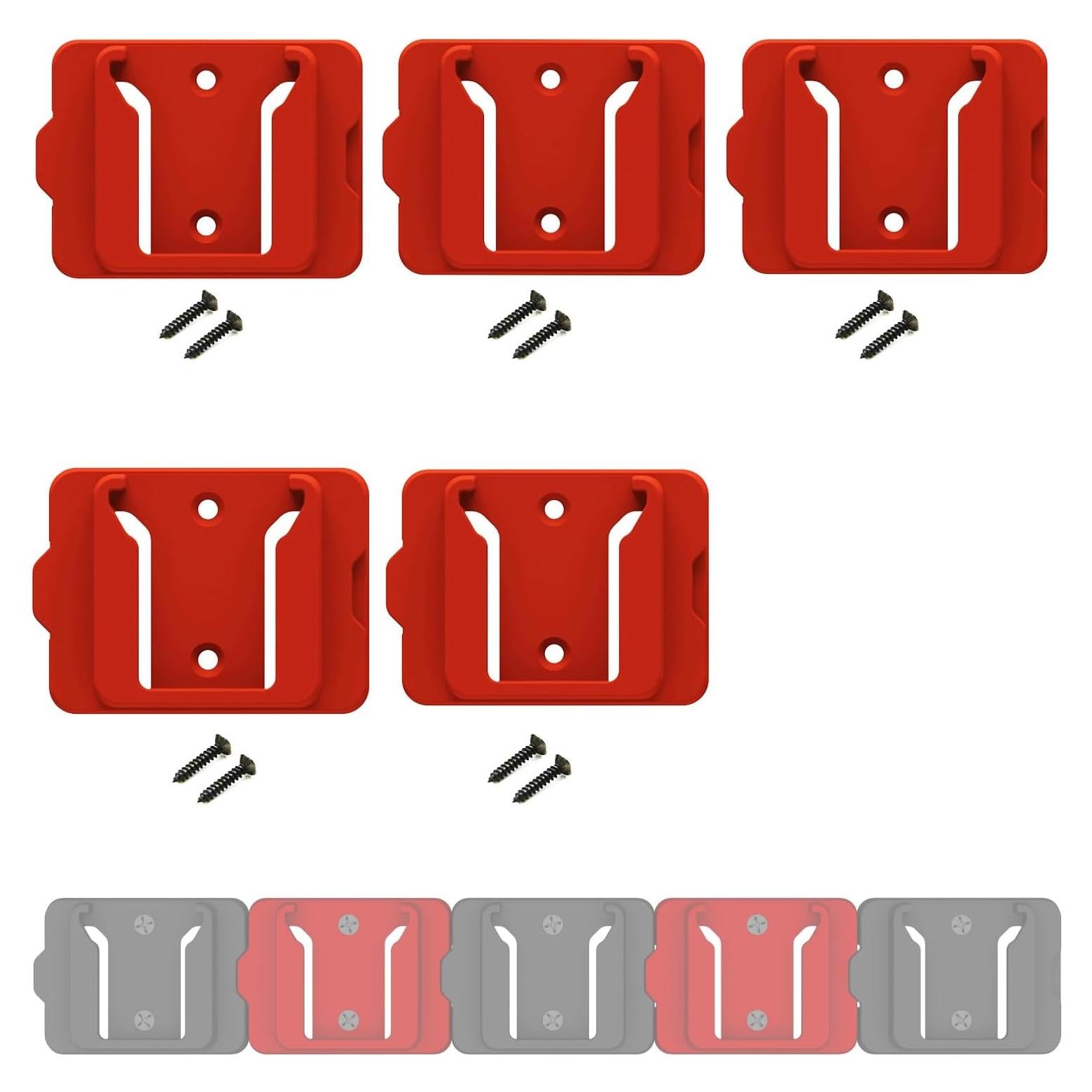 Soporte de Batería Milwaukee 18V - 5 Paquetes de Almacenamiento