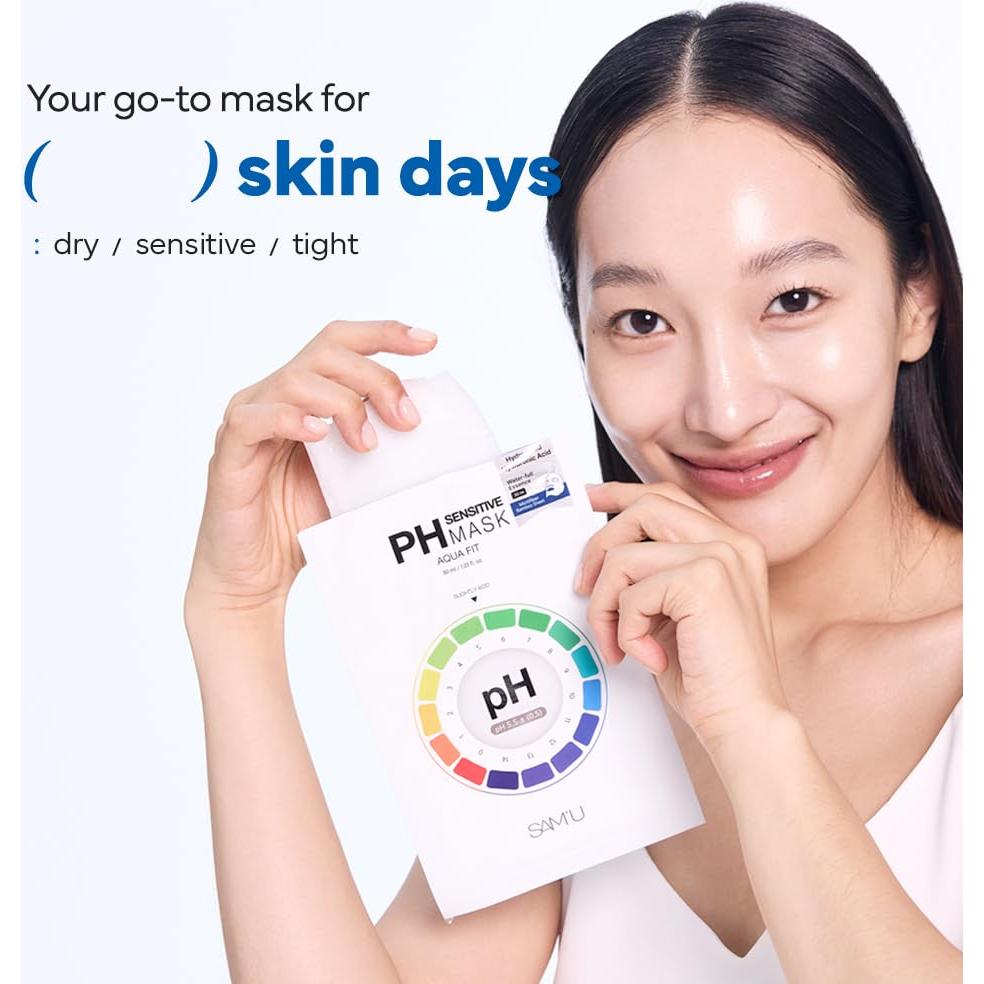 Máscara Facial SAM’U PH Sensible Aqua Fit - Hidratante Vegana