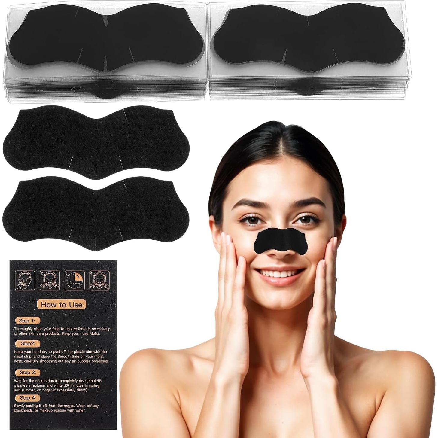 Tiras Eliminadoras de Puntos Negros YUXIANLB 120 Piezas Carbón Activado