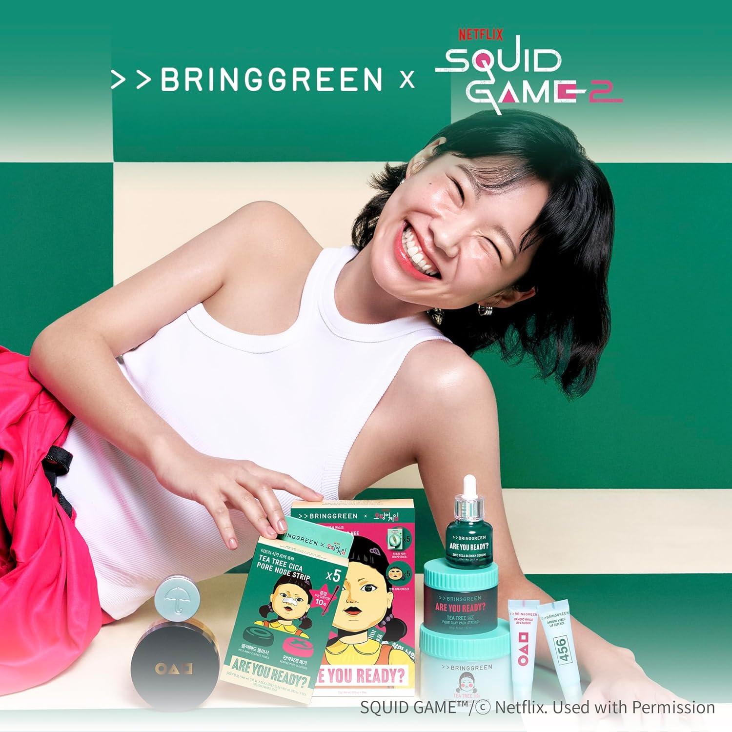 BRING GREEN X NETFLIX SQUID GAME Edition Bamboo Hyalu Lip Essence 11g*2ea Double Set