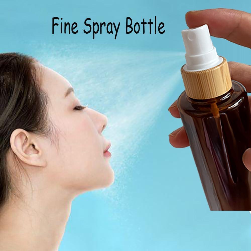 Kit de Contenedores Cosméticos de Vidrio Marrón BEECO 4 Piezas