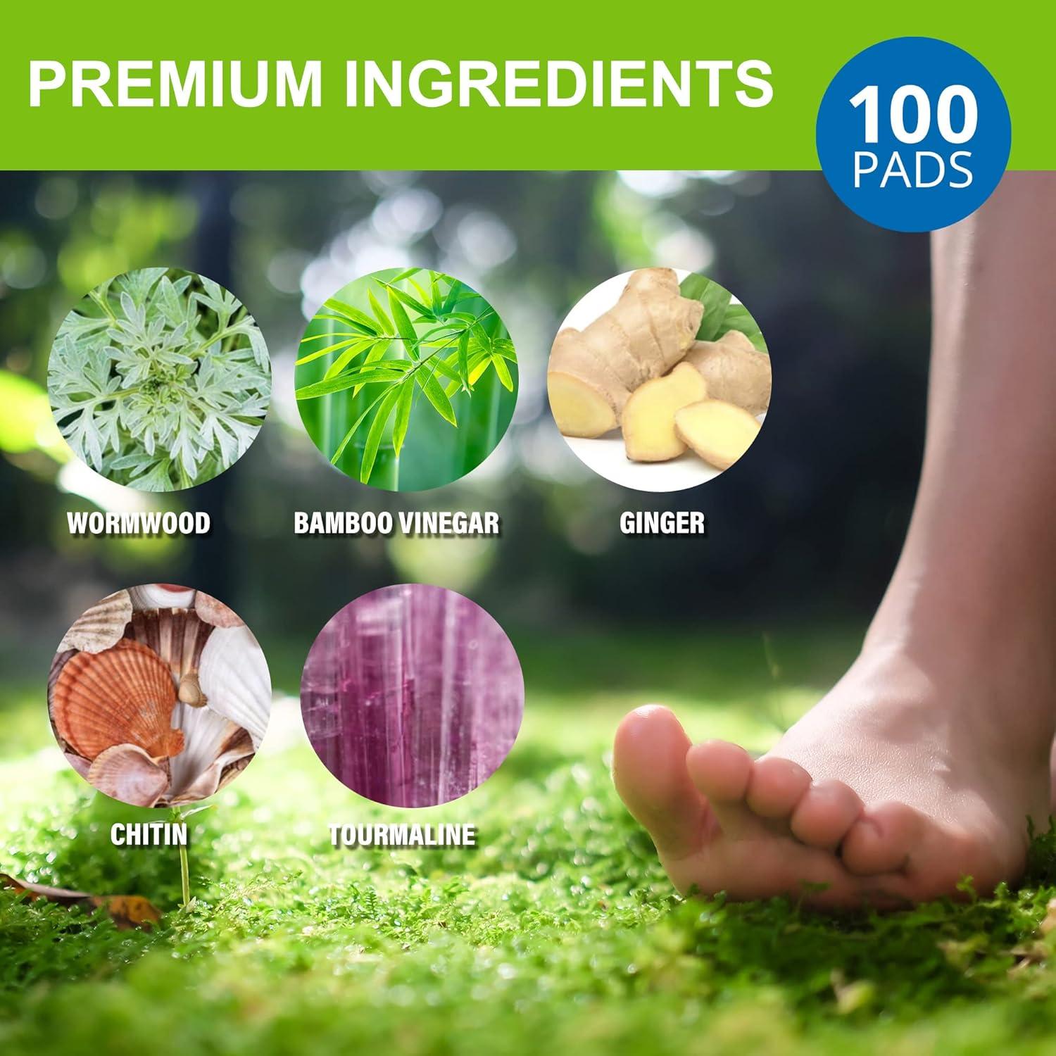 Parches Herbales AOSORW para Pies - 100 Parches de Jengibre