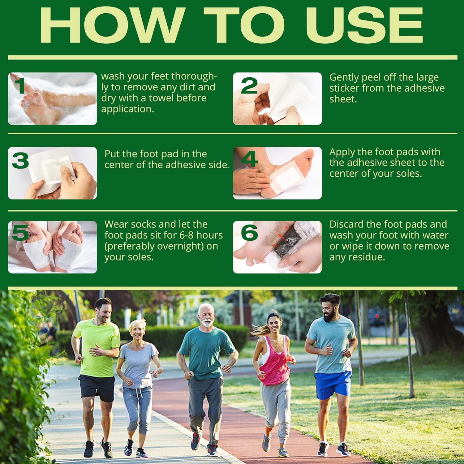 Parches Herbales AOSORW para Pies - 100 Parches de Jengibre