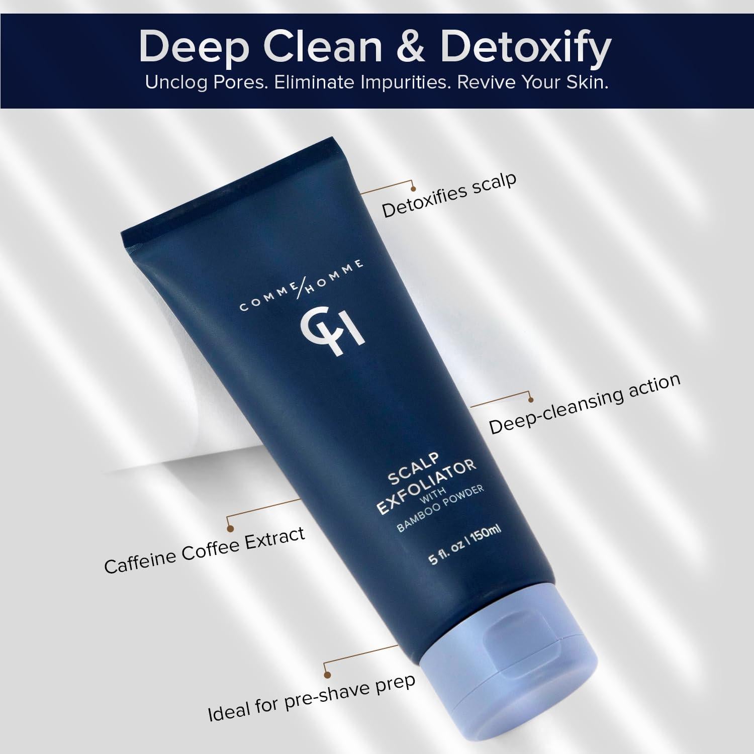 Exfoliante de Cuero Cabelludo Comme Homme 150 ml - Antienvejecimiento