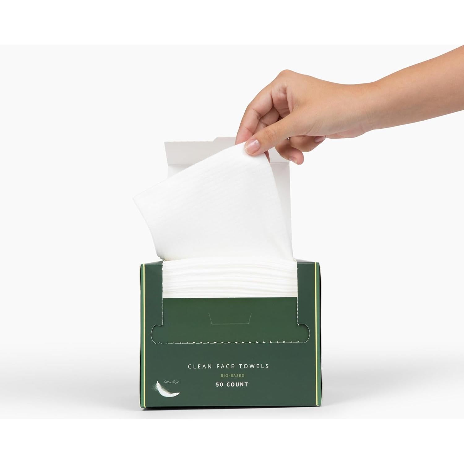 Toallas Faciales Merbeau 100% Biobasadas Ultra Suaves 50 Unidades