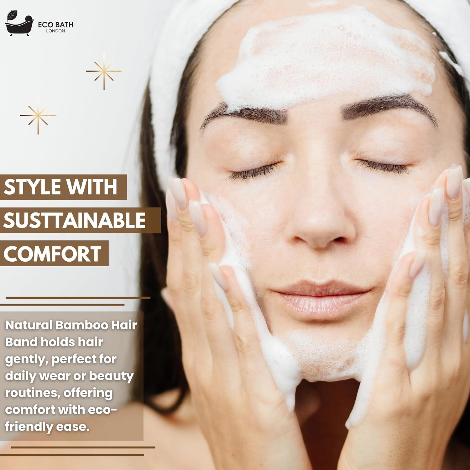 Banda para el cabello Eco Bath London - Diadema elástica de bambú suave