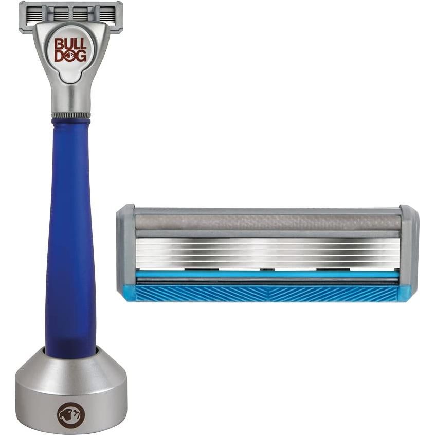 Afeitadora de Vidrio Reciclado Bulldog con Soporte y 5 Cuchillas