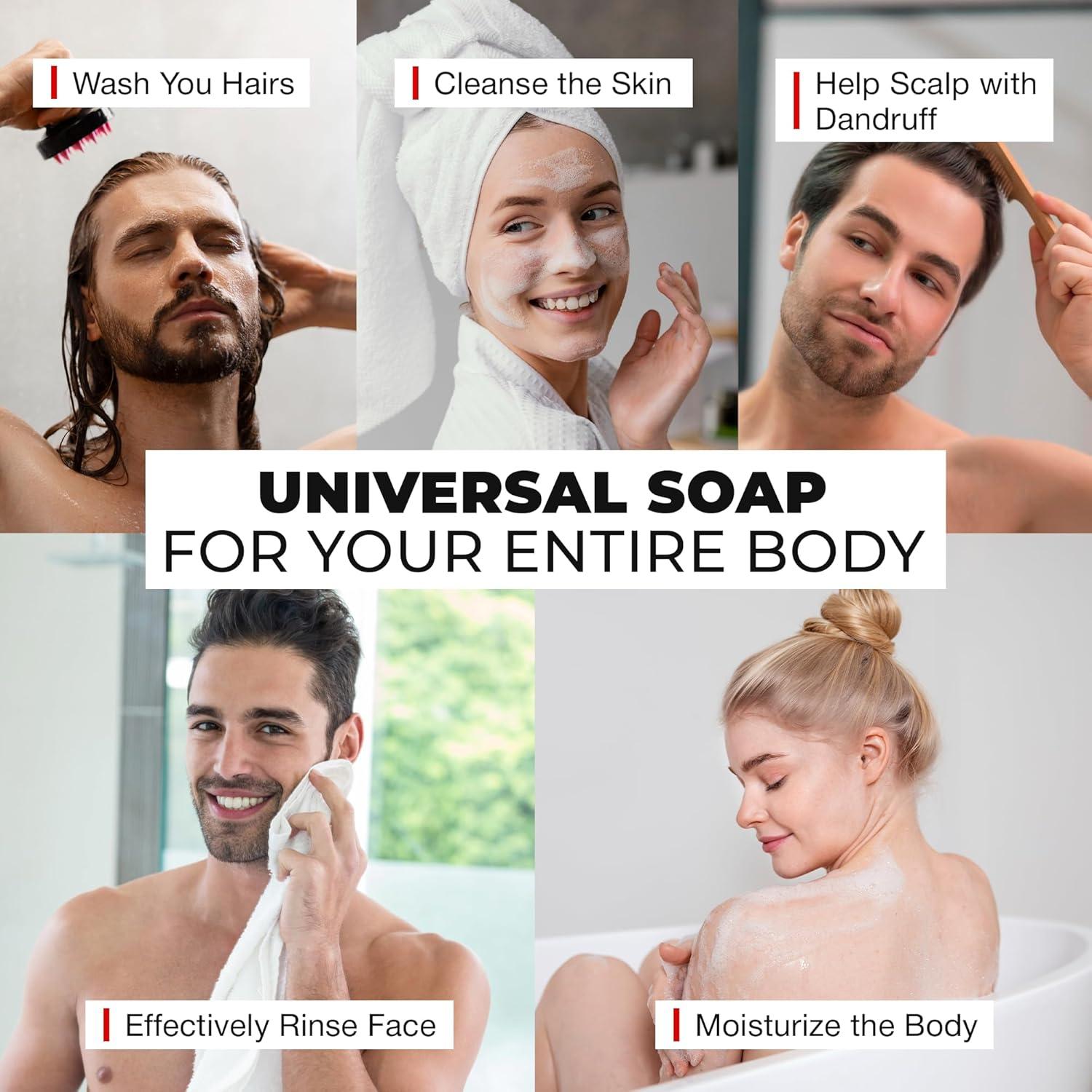 Jabón en Barra 4 en 1 Bossman con Plato Cerámica Negro 113g