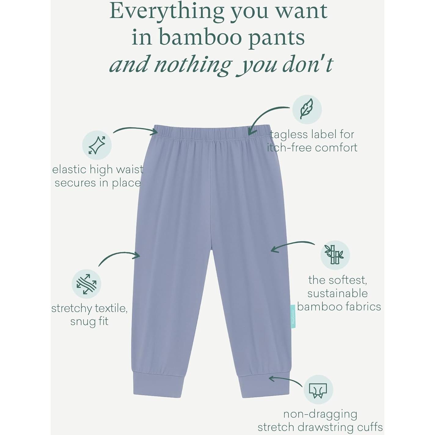 Pantalones Jogger Unisex PurComfy 2 Pzas 0-24 Meses Viscosa