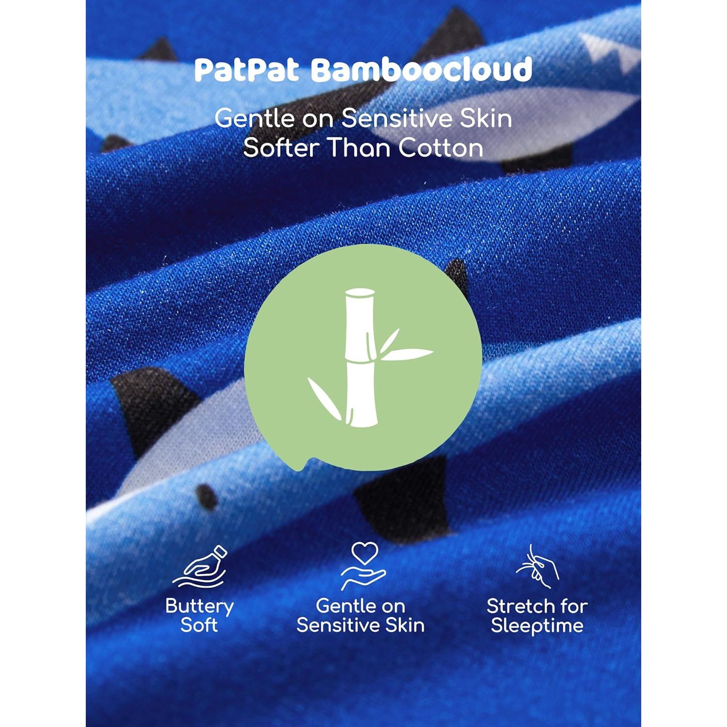 Conjunto de Pijamas de Viscosa de Bambú PATPAT 2T Tiburón Hambriento