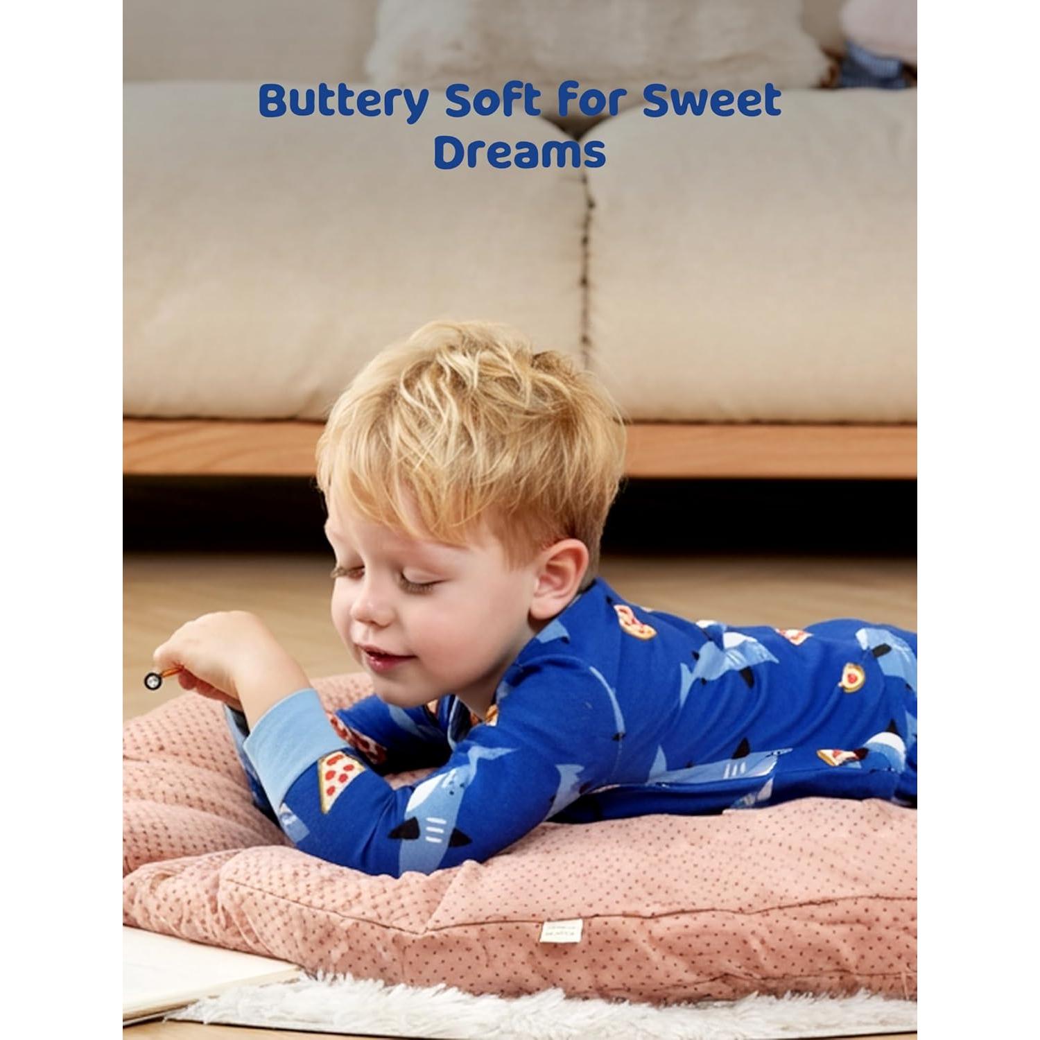 Conjunto de Pijamas de Viscosa de Bambú PATPAT 2T Tiburón Hambriento