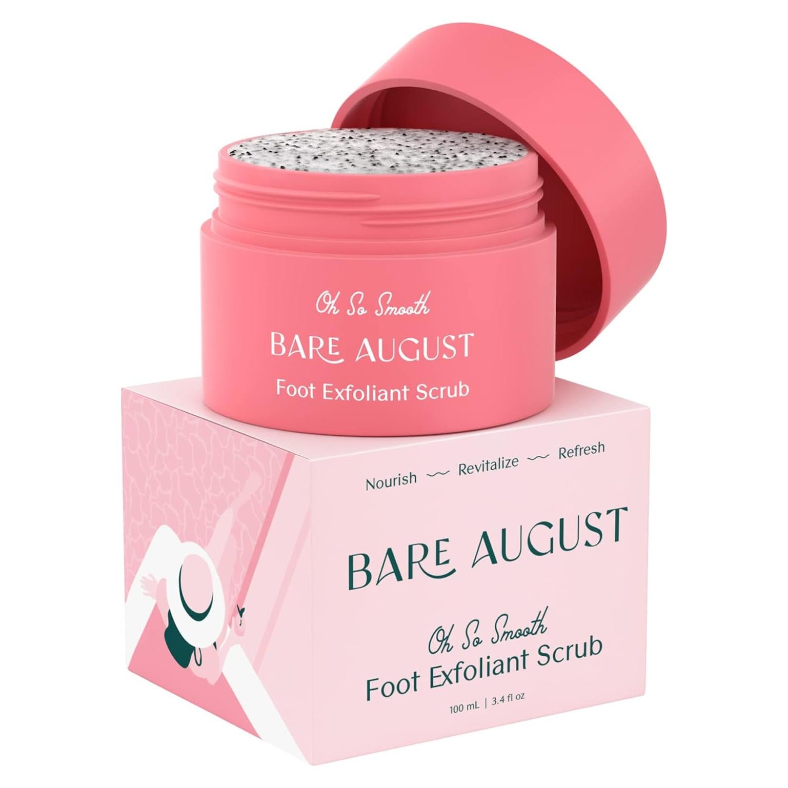 Exfoliante para Pies Bare August - 100 ml - Natural y Suave