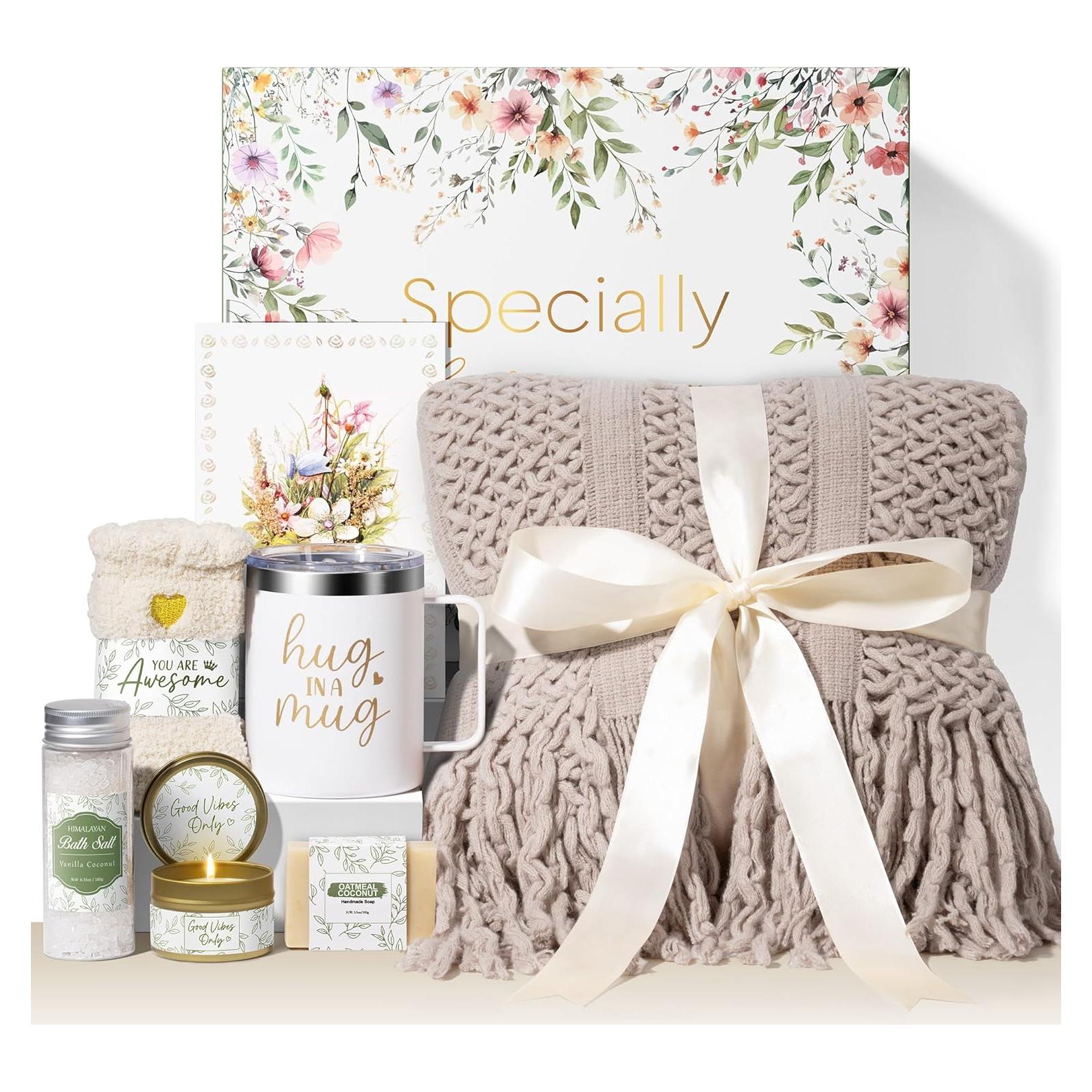 Self Care Gifts for Women Get Well Soon Gifts, Birthday Gifts for Women Care Package, Sympathy Gift Baskets Spa Gifts Set, Thinking of You Inspirational Christmas Gifts for Mom Her Friend Sister Wife