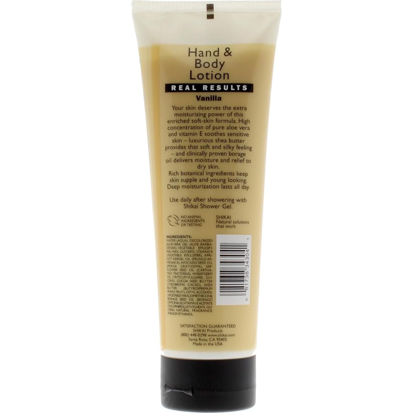 Loción Hidratante para Manos y Cuerpo ShiKai Vainilla 4x8oz