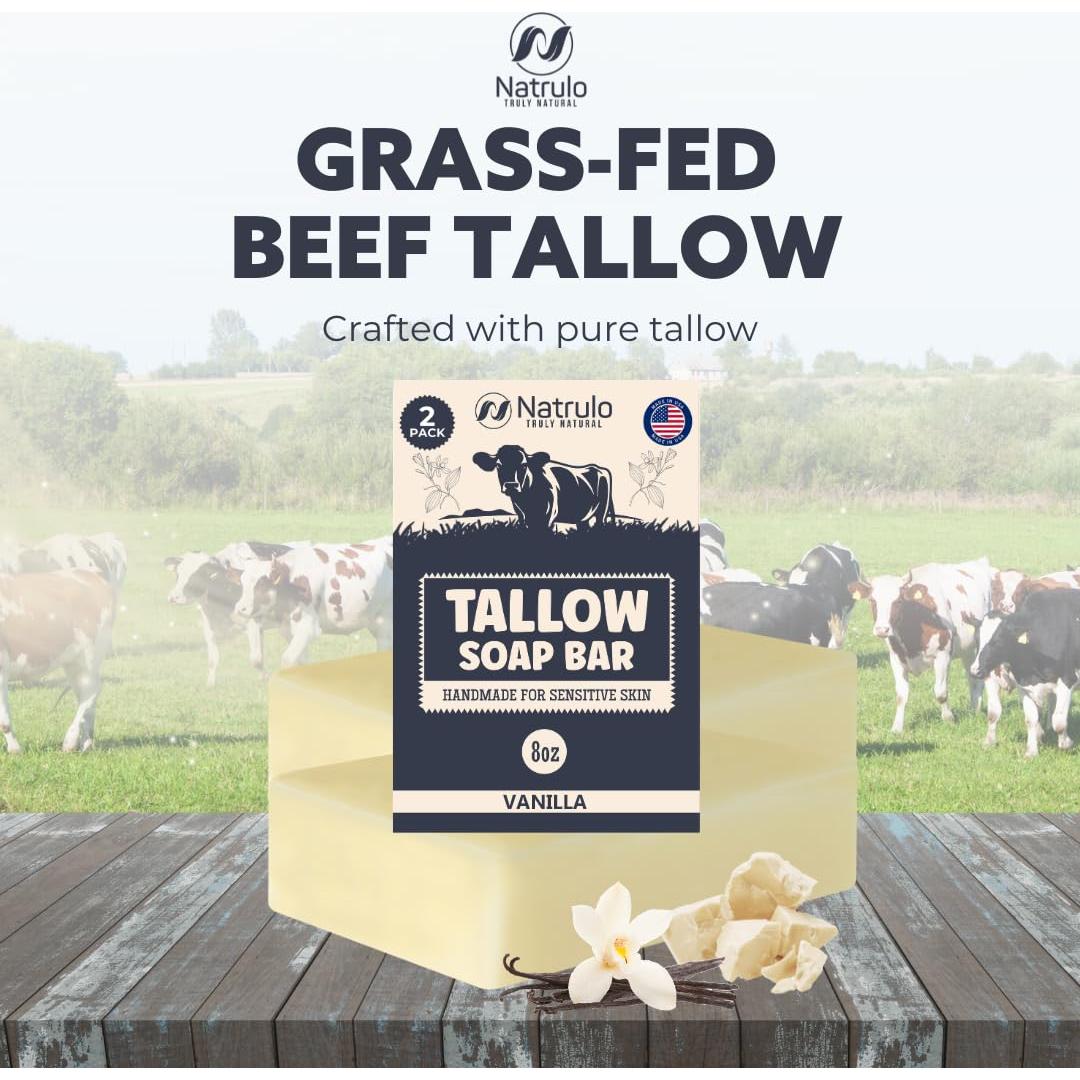 Jabón de Grasa de Res Natural Natrulo 240g - Hidratante para Piel Seca