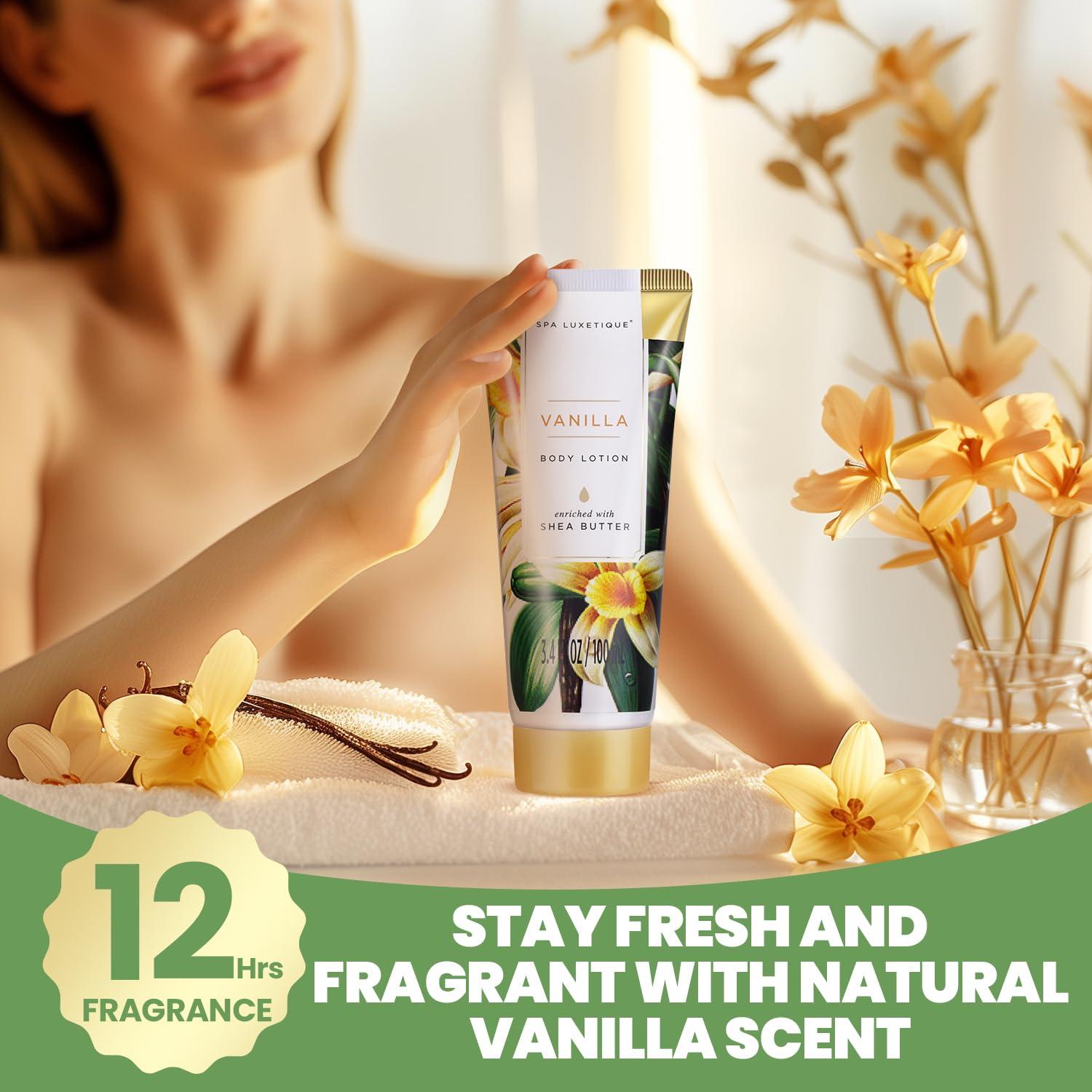 Cesta de Regalo Spa Luxetique Vainilla 8 Pcs para Mujeres