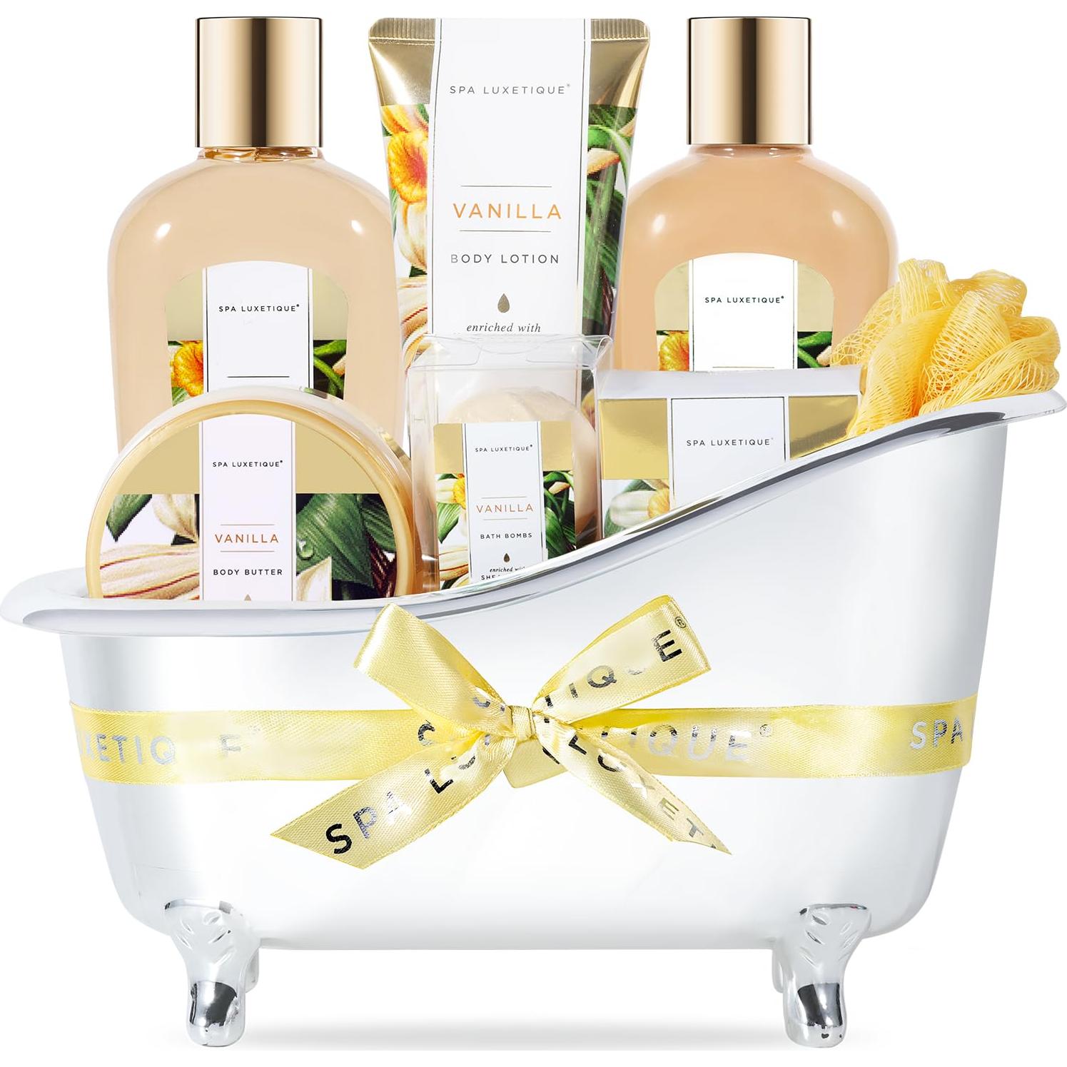 Cesta de Regalo Spa Luxetique Vainilla 8 Pcs para Mujeres