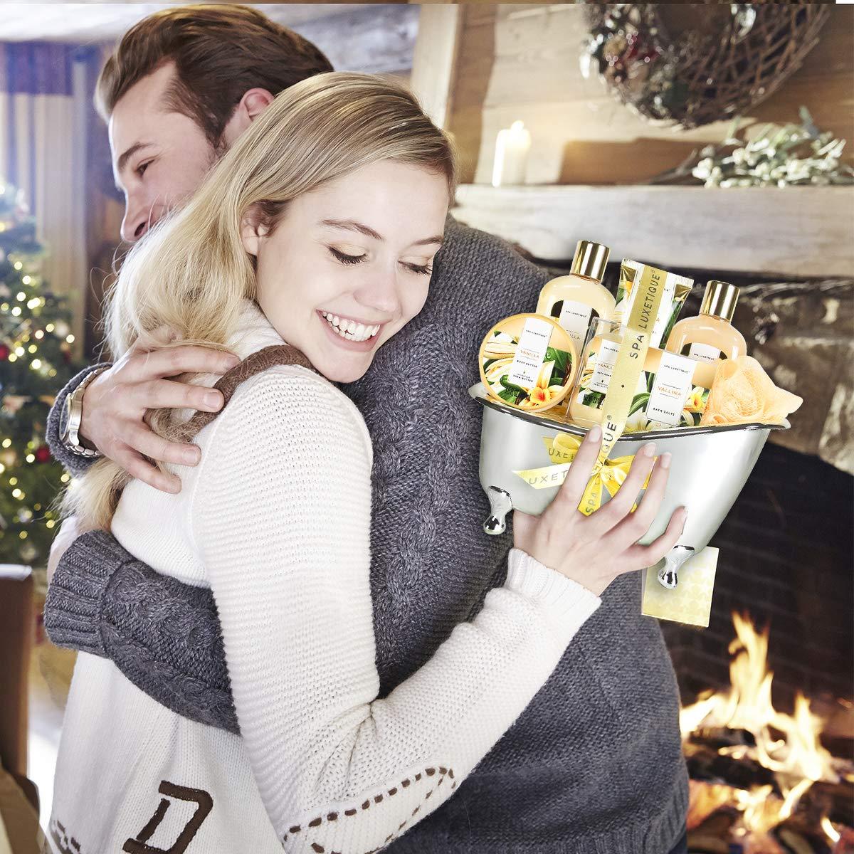 Cesta de Regalo Spa Luxetique Vainilla 8 Pcs para Mujeres