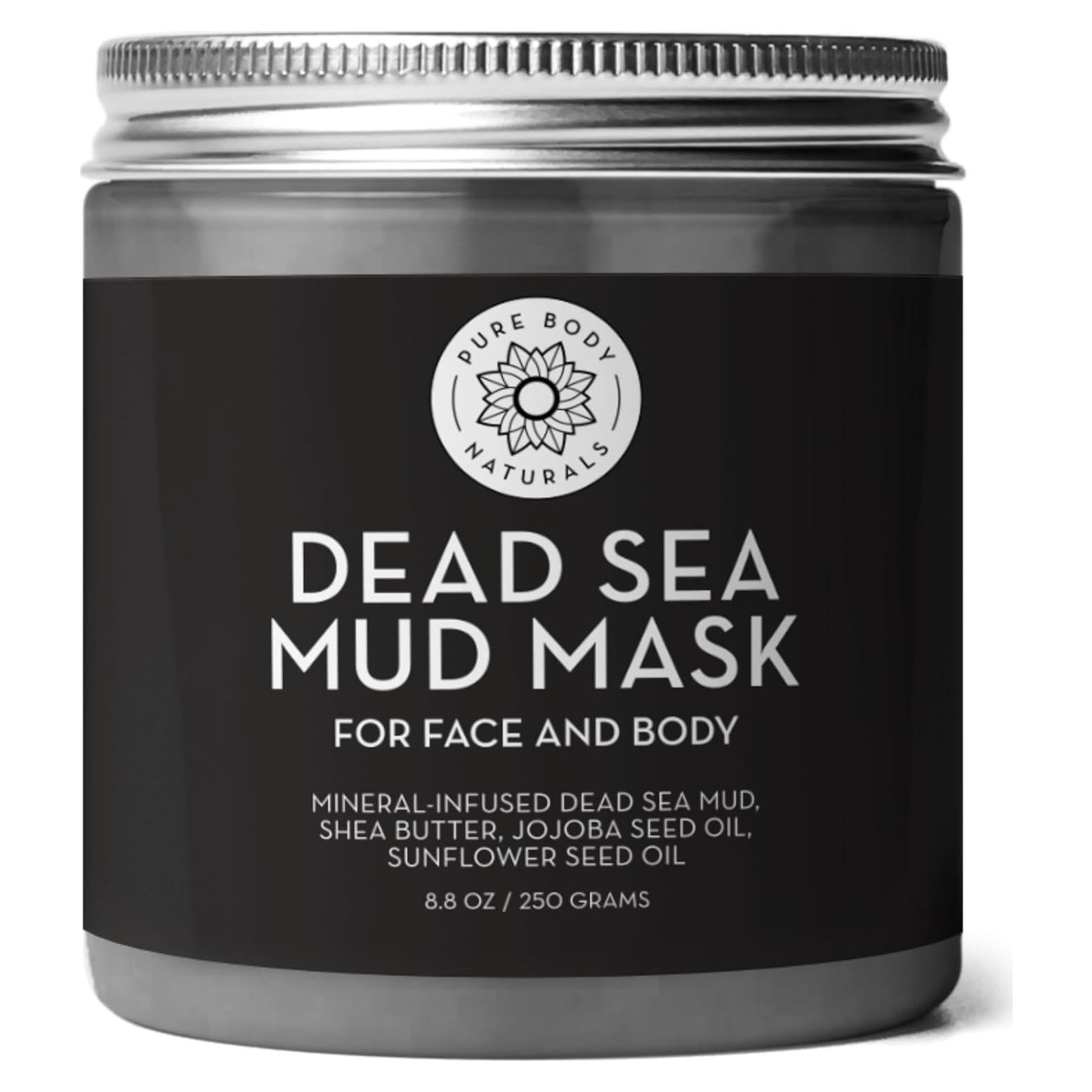 Mascarilla de barro del Mar Muerto Pure Body Naturals 248g - Facial y corporal para acné y piel grasa