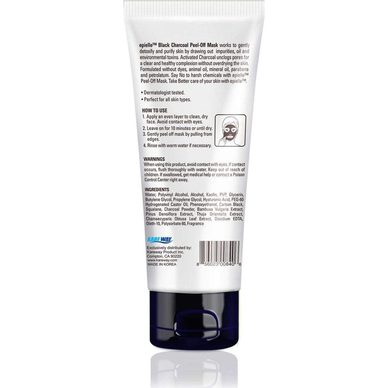 Máscara Facial Peel Off Epielle Carbón Negro 177 ml - 2 Unidades