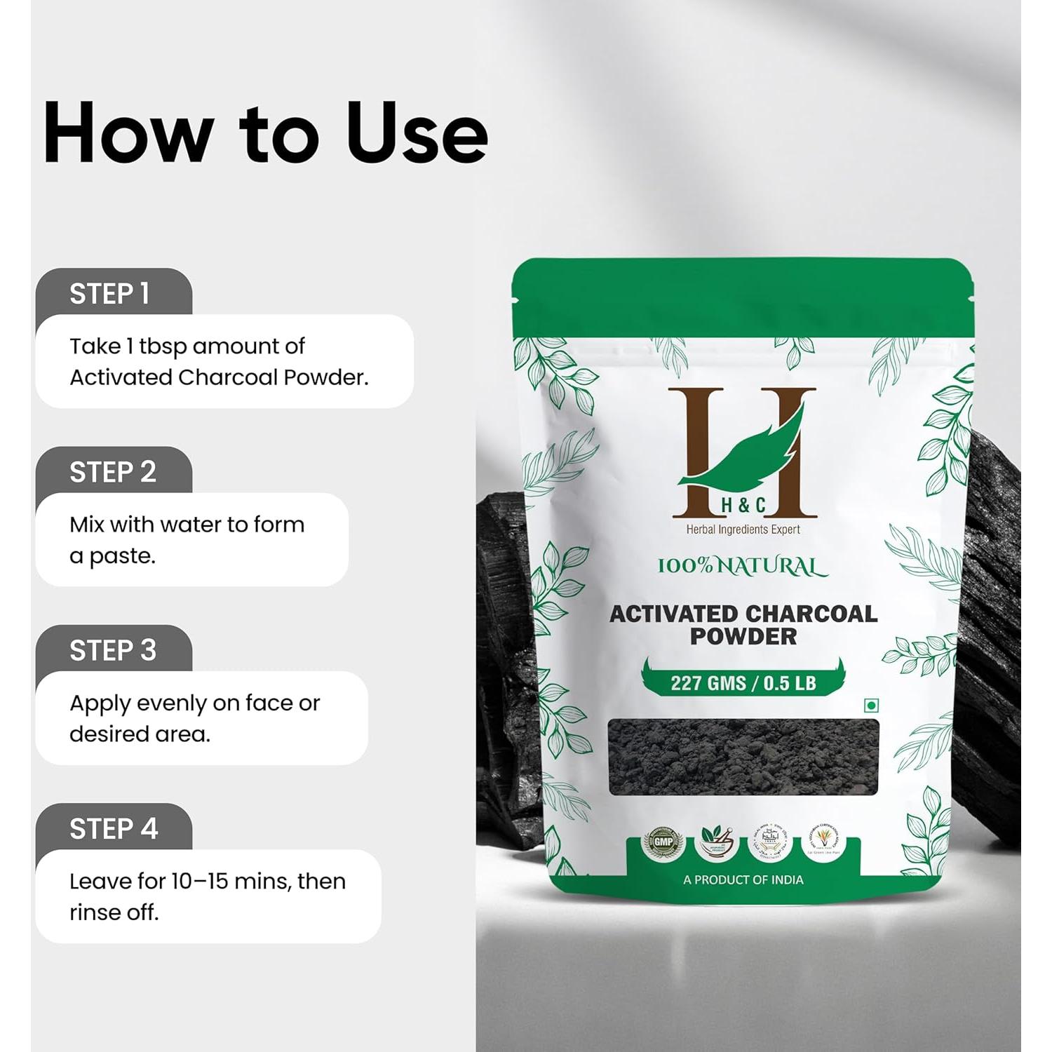 H&C Carbón Activado 227g - Blanqueamiento Dental y Facial