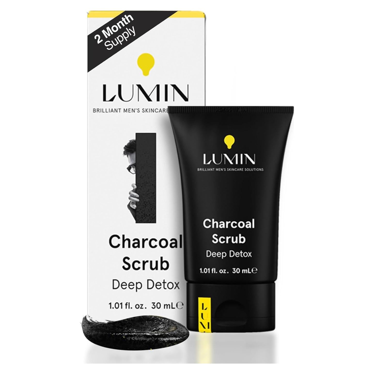 Exfoliante Facial de Carbón Detox Lumin 30ml para Hombres