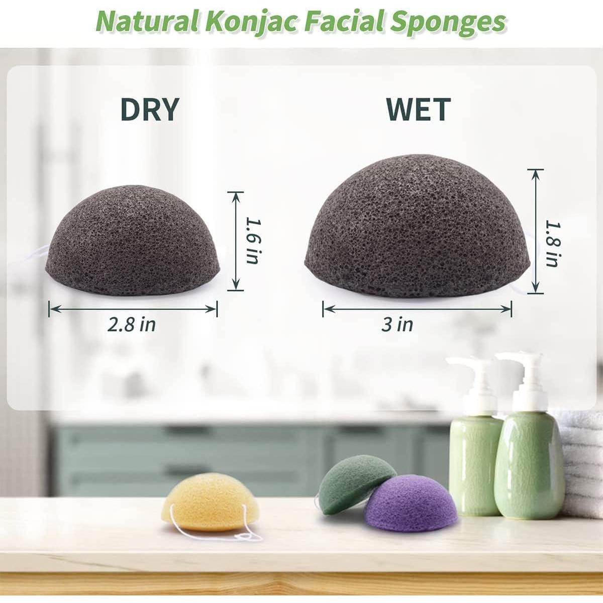 Set de 6 Esponjas de Konjac DYS Farm para Limpieza Facial
