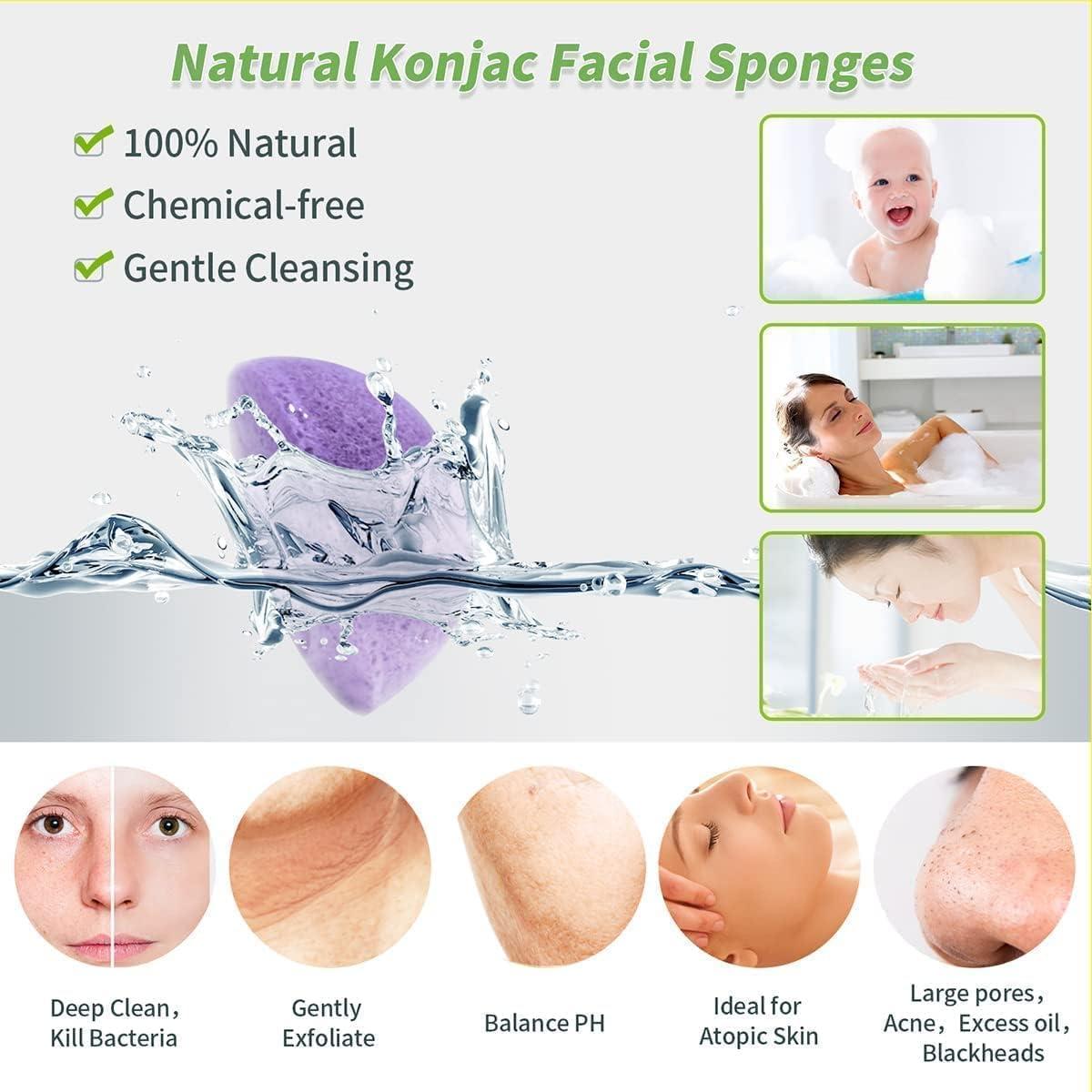 Set de 6 Esponjas de Konjac DYS Farm para Limpieza Facial