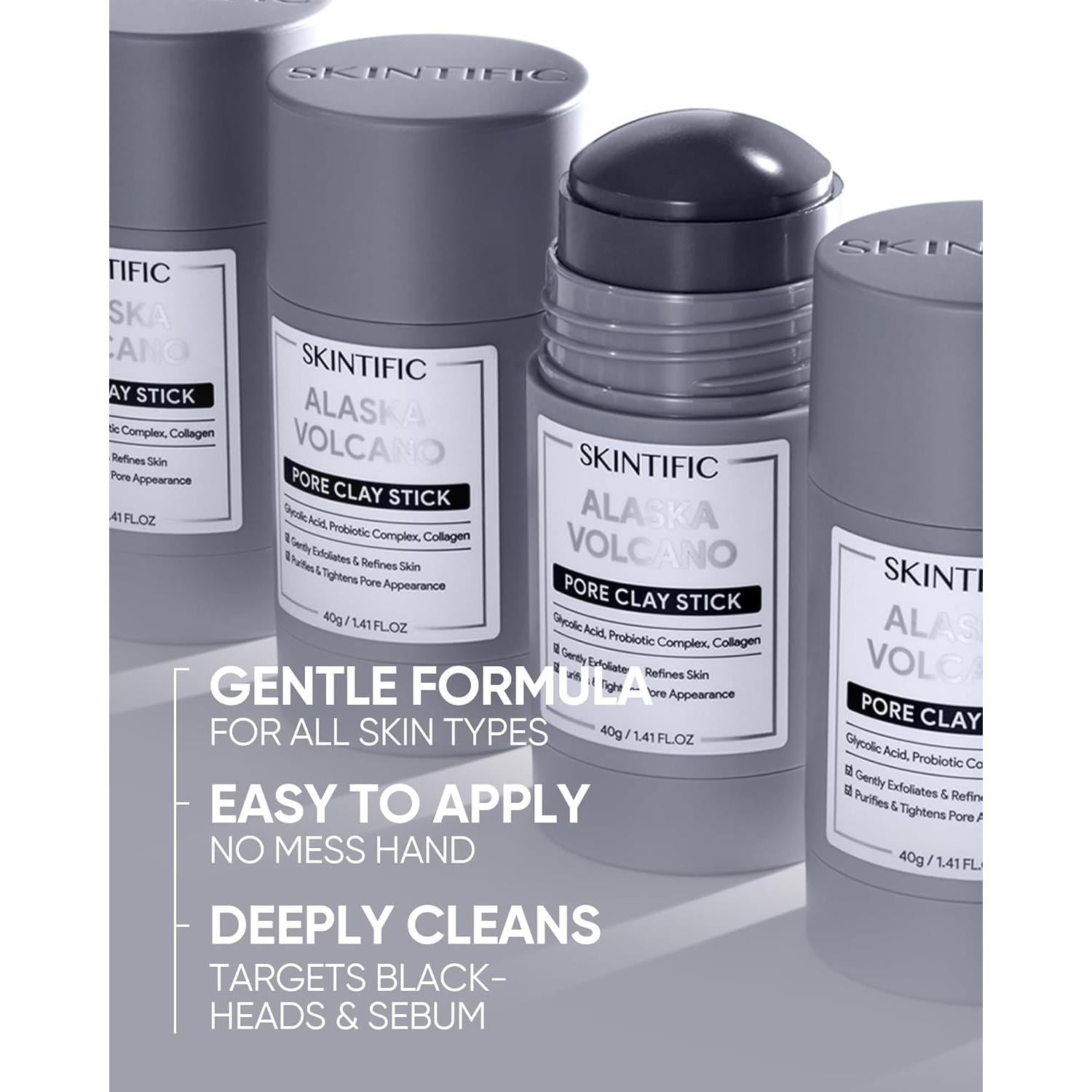 Mascarilla Facial Exfoliante SKINTIFIC con Arcilla Volcánica 40g