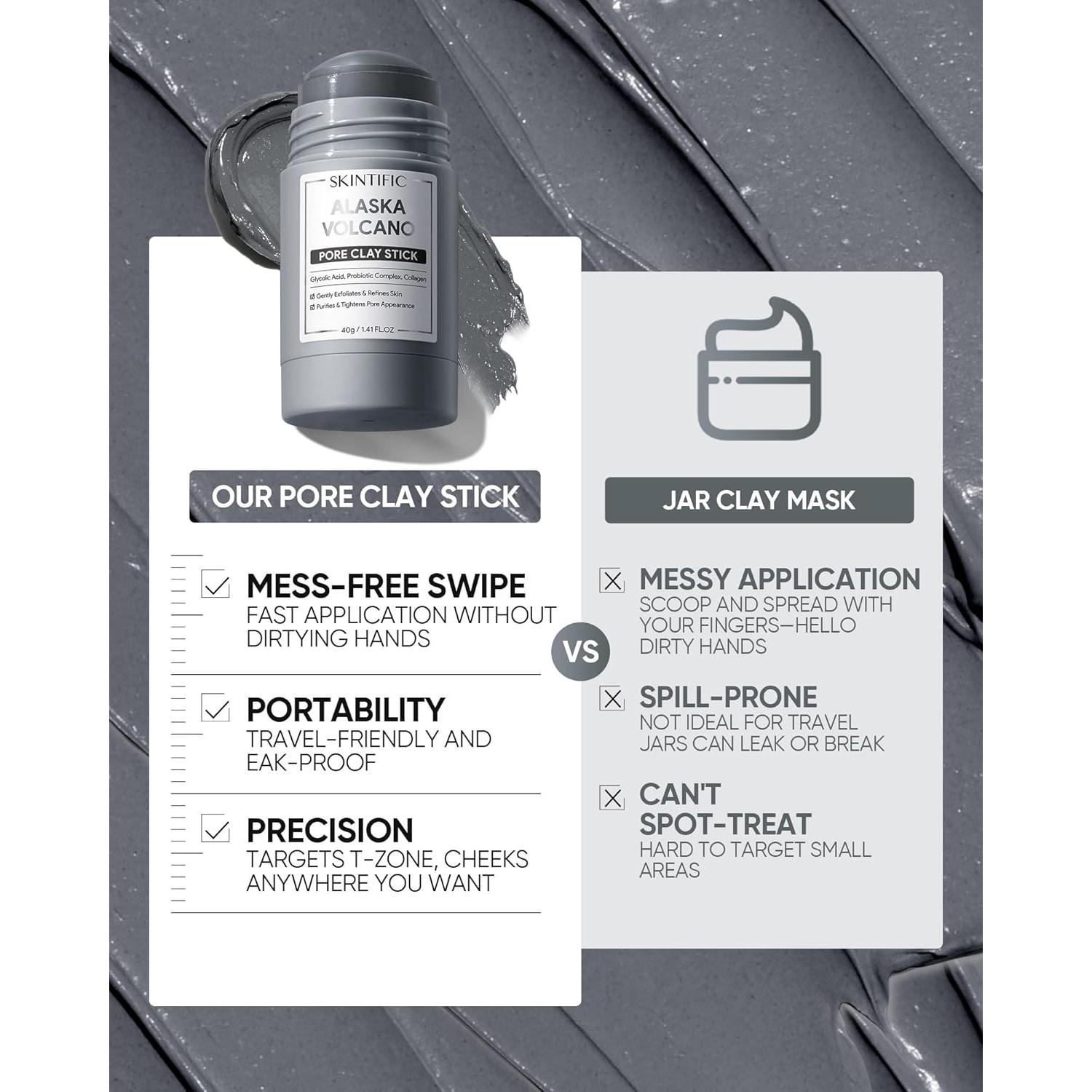 Mascarilla Facial Exfoliante SKINTIFIC con Arcilla Volcánica 40g