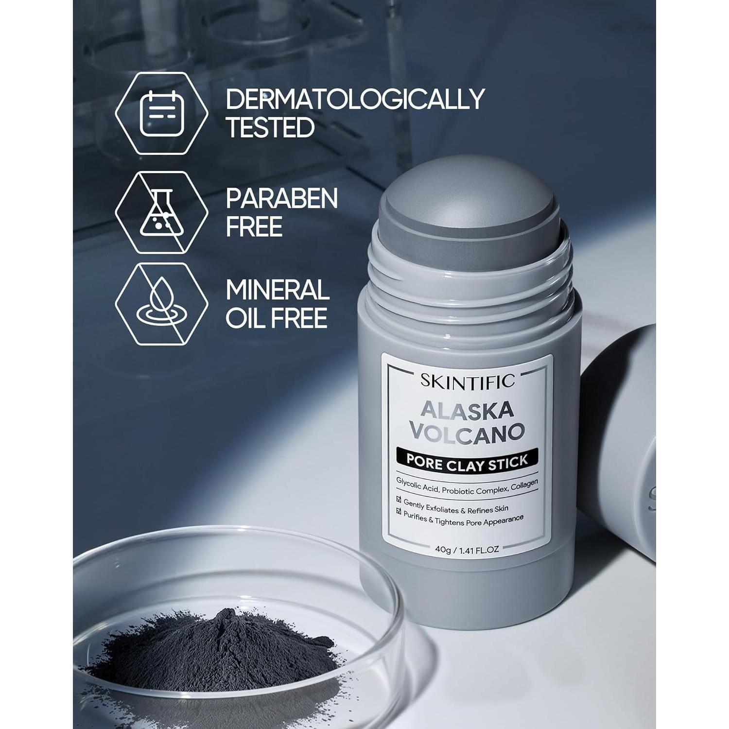 Mascarilla Facial Exfoliante SKINTIFIC con Arcilla Volcánica 40g