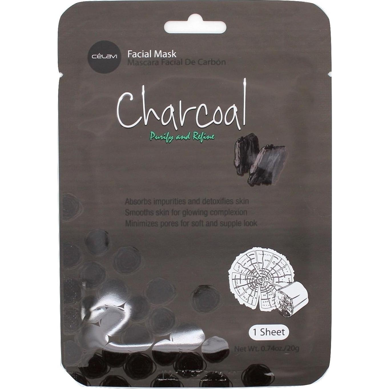 Máscara Facial de Papel Celavi 24 Unidades Carbón Hidratante