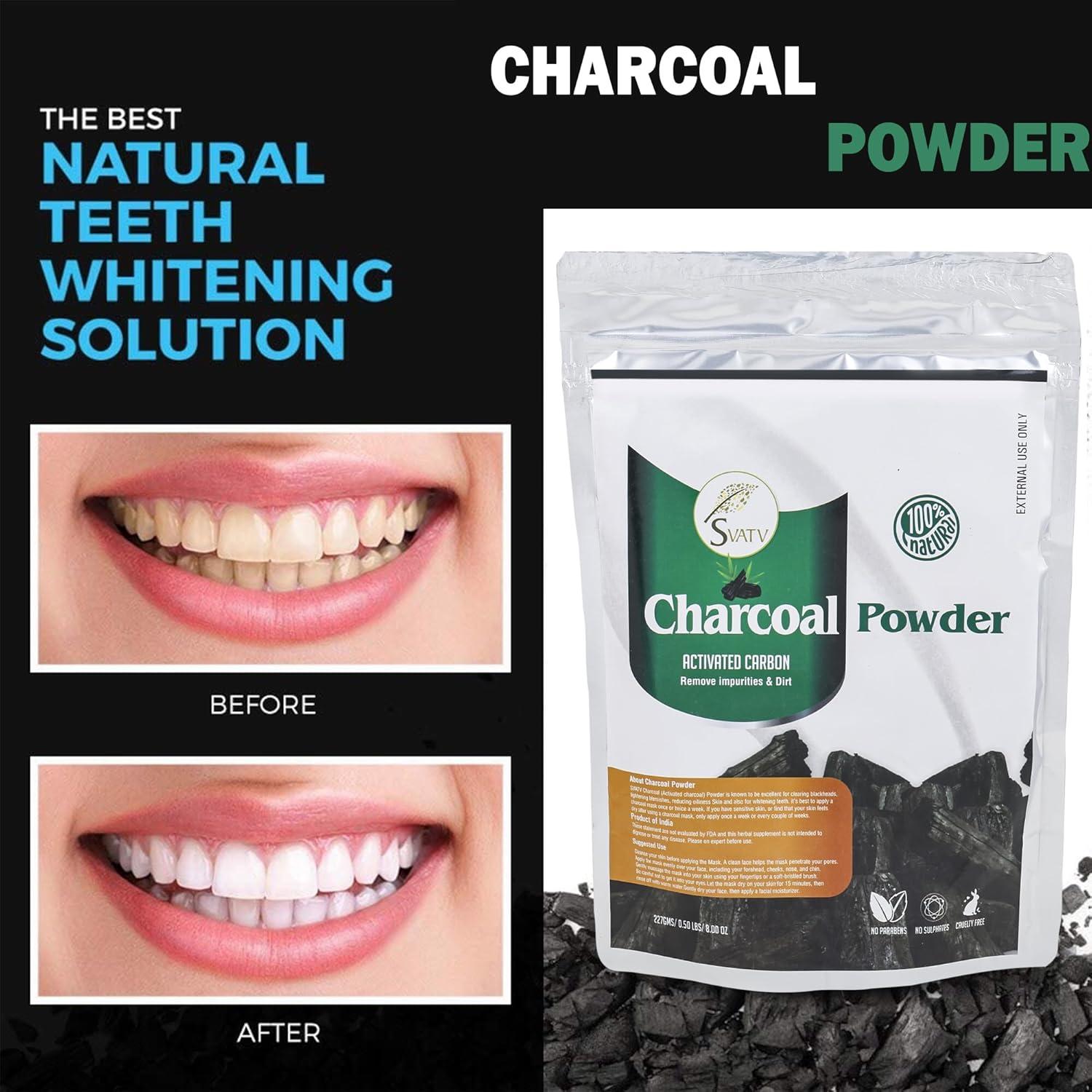 Polvo de Carbón Activado SVATV 227g | Mascarilla Facial Natural