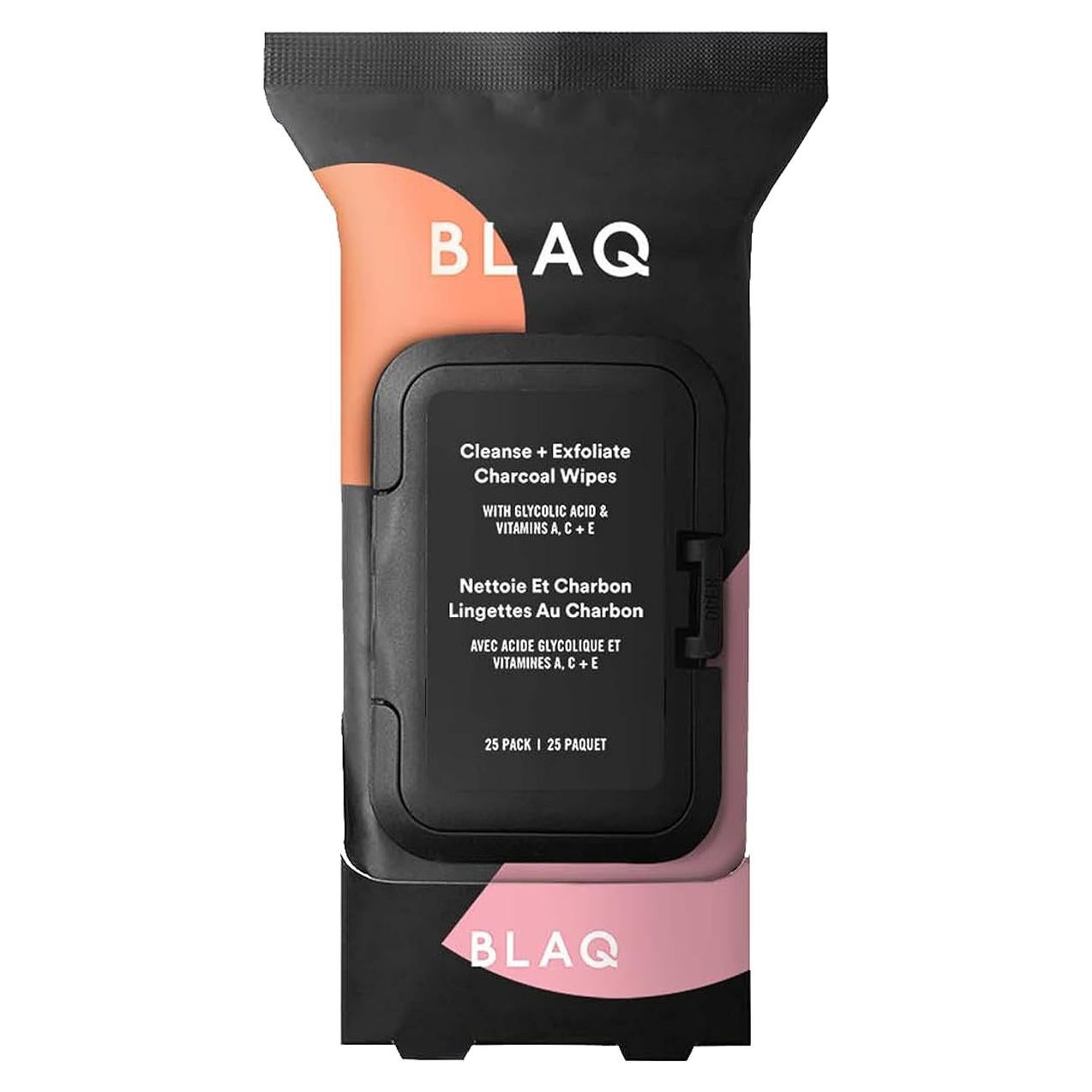 Toallitas Faciales BLAQ de Carbón Activado - 25 Pcs